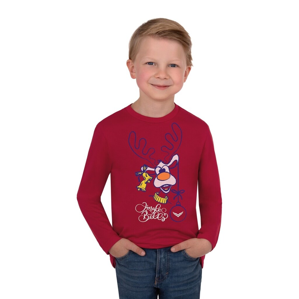 Trigema T-Shirt »TRIGEMA Kinder Weihnachts-Shirt mit süßem Motiv«