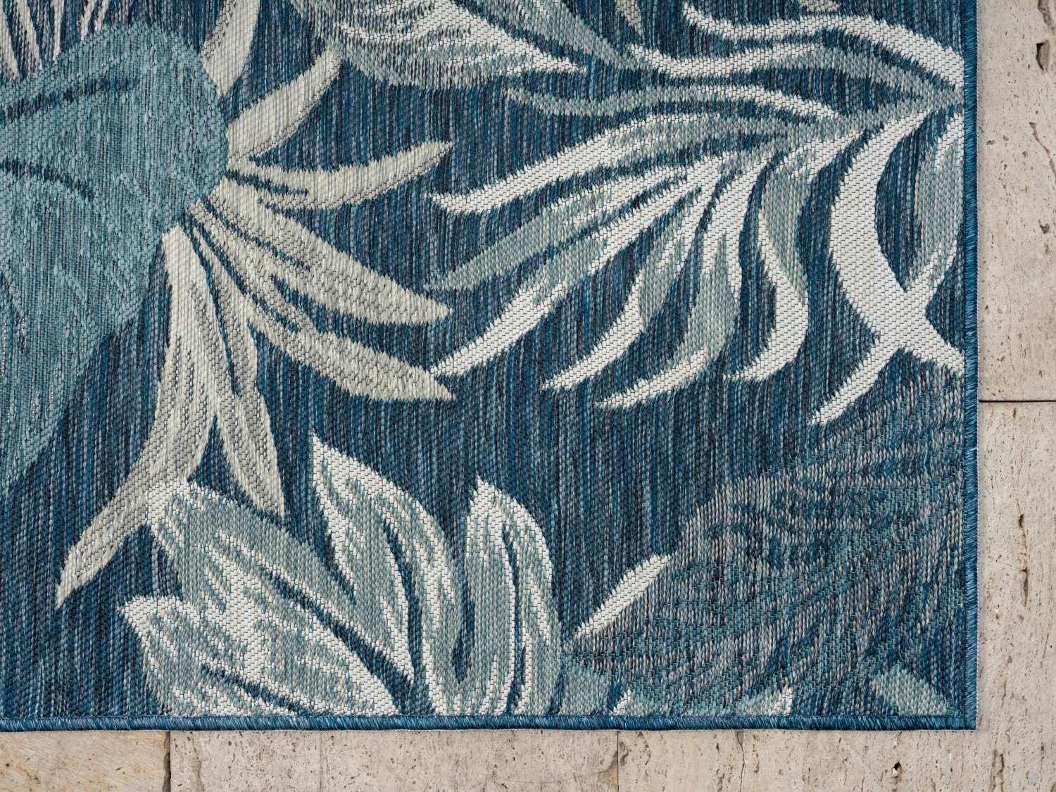 Myflair Möbel & Accessoires Teppich »Reef Lagerräumung«, rechteckig, 6 mm Höhe, Wendeteppich, Blätter Motiv, Outdoor geeignet, Balkon, Terrasse
