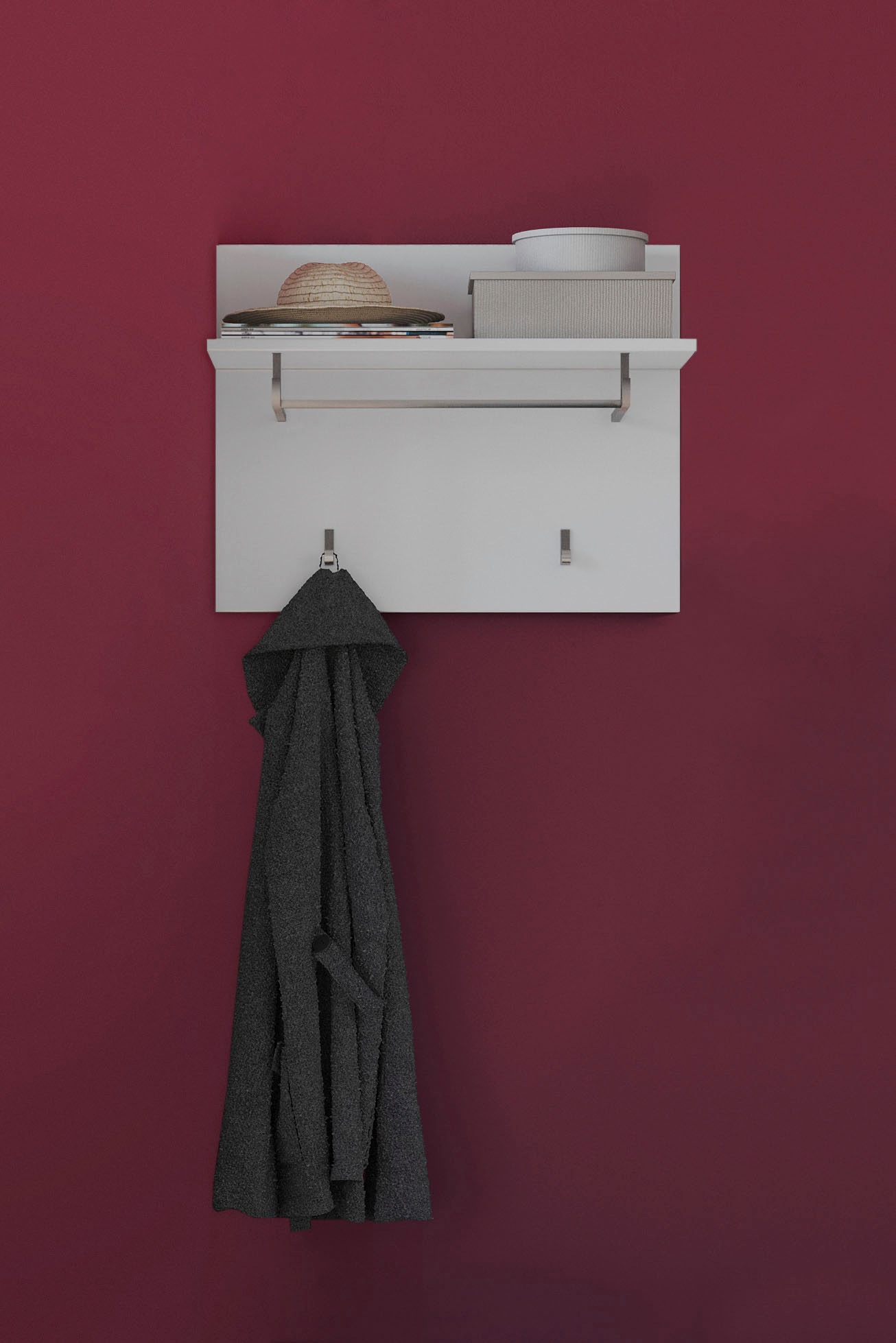 INOSIGN Garderobenpaneel »Malmö, Breite 60 cm, 2 Haken, 1 Kleiderstange, 1 günstig online kaufen