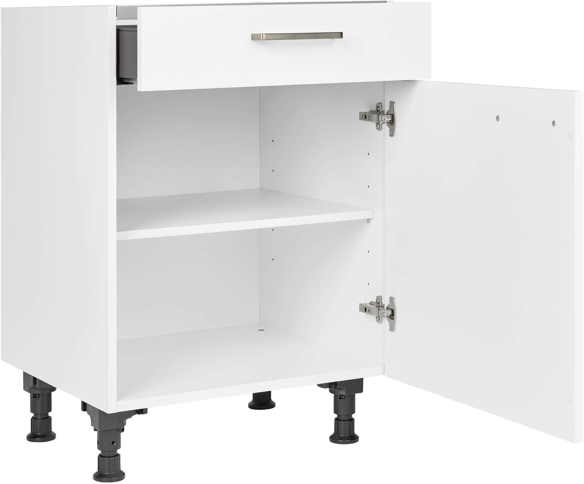 nobilia® Kochfeldumbauschrank »"Touch", mit Schukasten und Tür, Ausrichtung wählbar«, vormontiert, Breite 60 cm