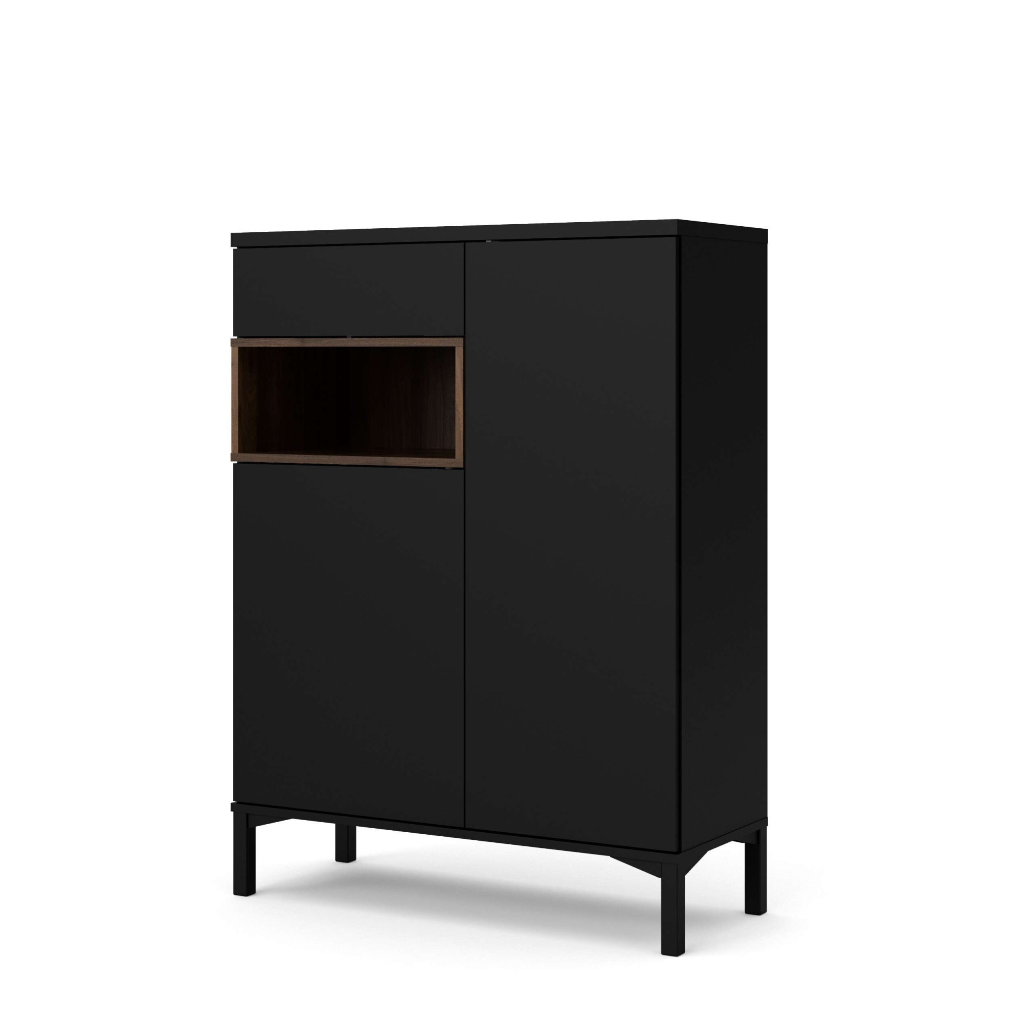 INOSIGN Highboard »Roommers, Anrichte, Stauraum, Sideboard«, Kommode, Höhe 118 cm, Breite 88,7 cm, 1 offenes Fach mit Rahmen-Optik