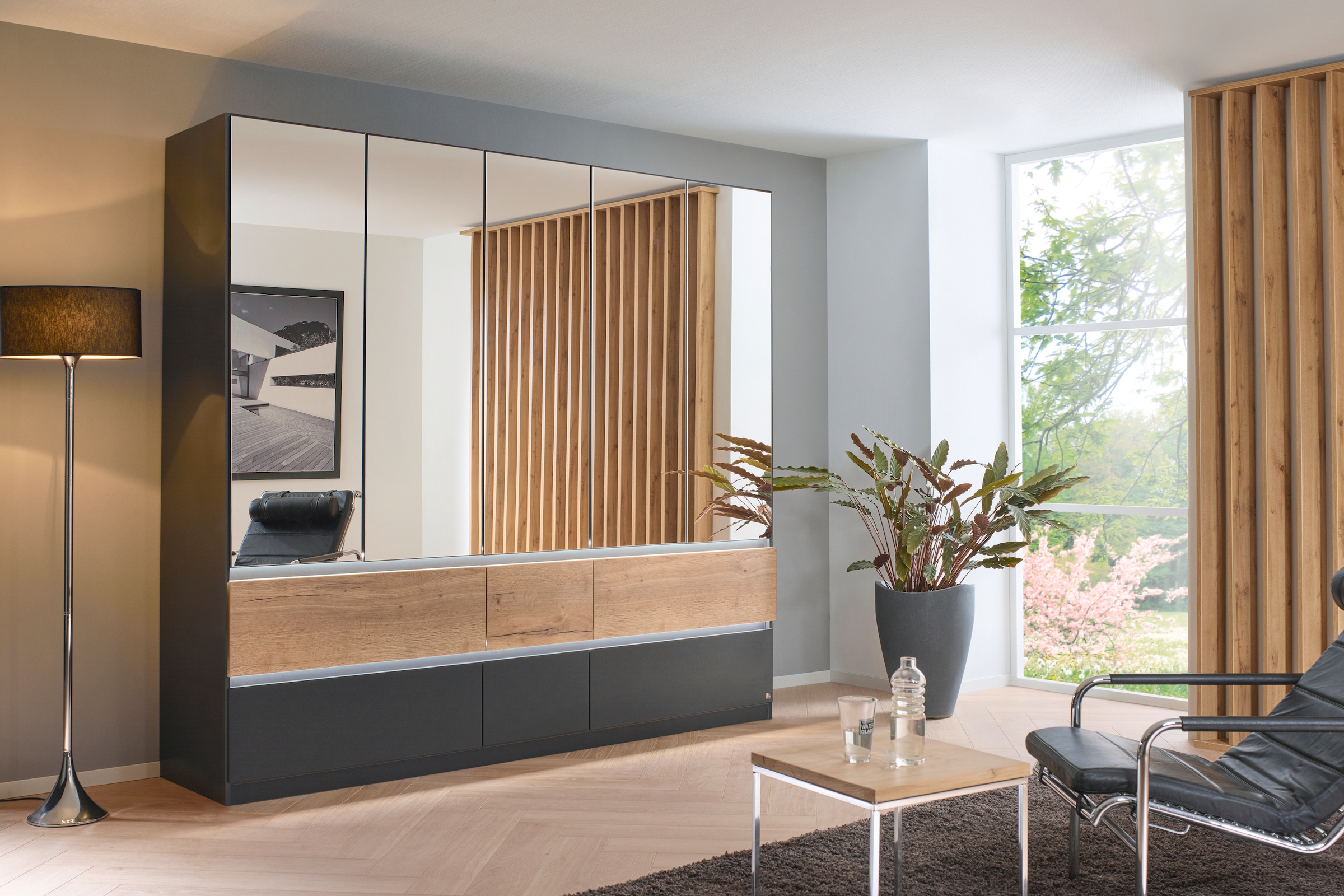 rauch Drehtürenschrank "Winnipeg" grifflose Front, Schubkästen m. Griffmuld günstig online kaufen