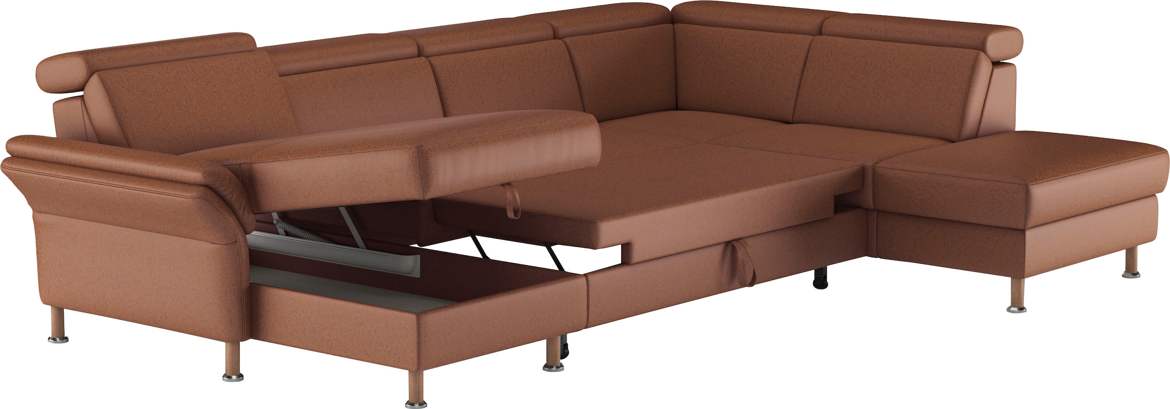 Home affaire Wohnlandschaft »Calypso U-Form«, wahlweise mit motorischer Relaxfunktion