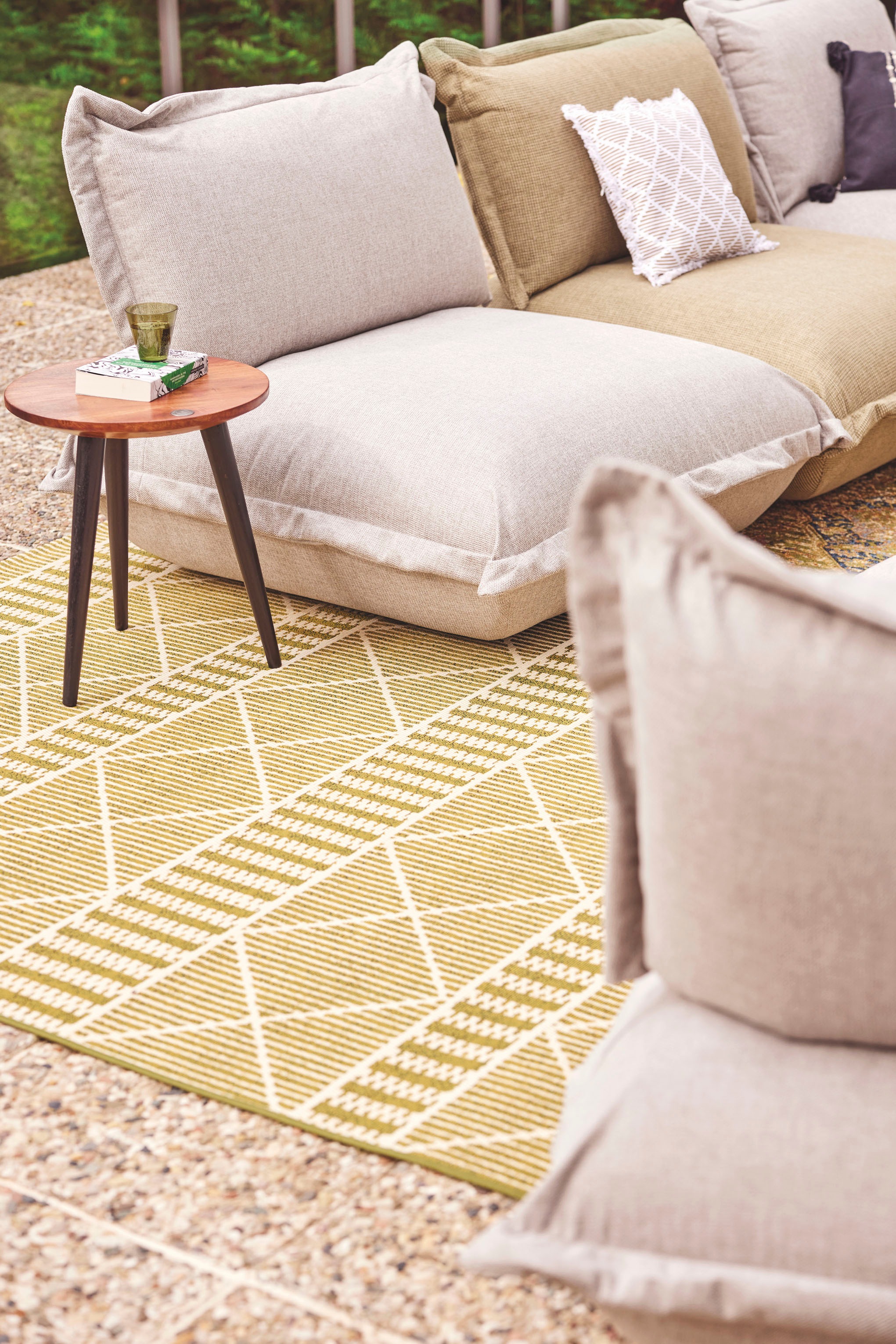 TOM TAILOR HOME Teppich »Funky Outdoor Geometric«, rechteckig, 5 mm Höhe, Flachgewebe, modernes Rauten Design, Outdoor geeignet, Wohnzimmer