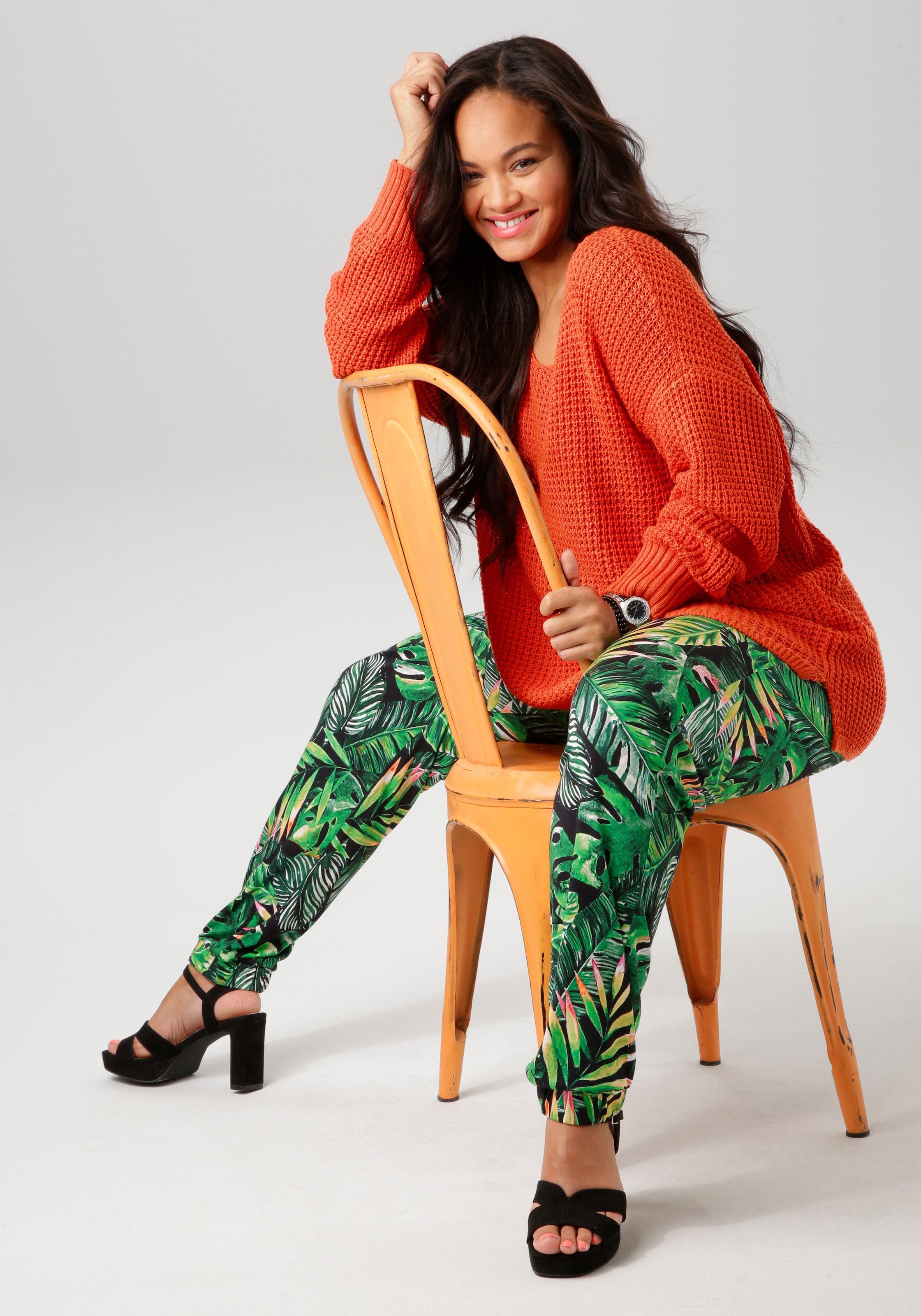 Aniston PLUS Strickpullover, im dezenten Ajour-Strickmuster