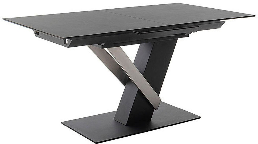 MCA furniture Esstisch »MASSARO Tisch mit Säule 160-210 cm«, (Einzelstück), Keramik, Metall, Synchronauszug, ausziehbar, 6-8 Pers.