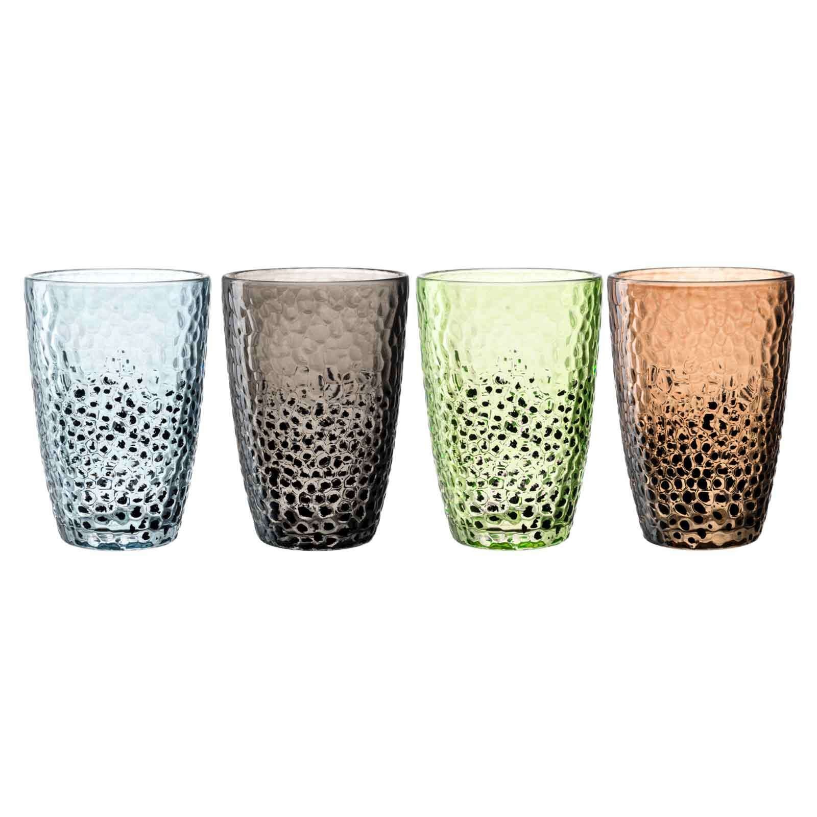 LEONARDO Glas »Trinkgläser Matera 340 ml 4er Set bunt« günstig online kaufen