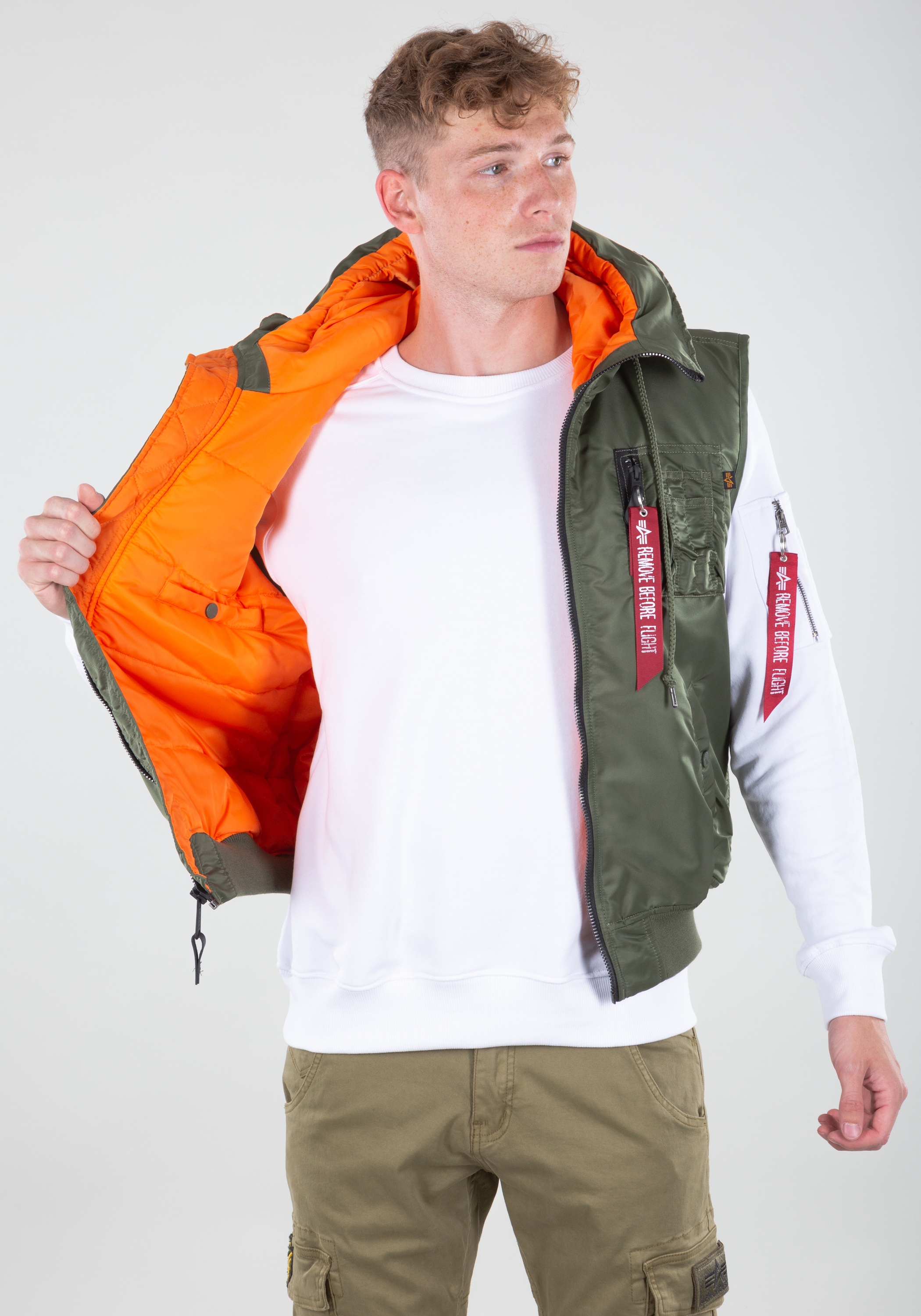 Alpha Industries Blouson »Alpha Industries Men - Vests Hooded MA-1 Vest«