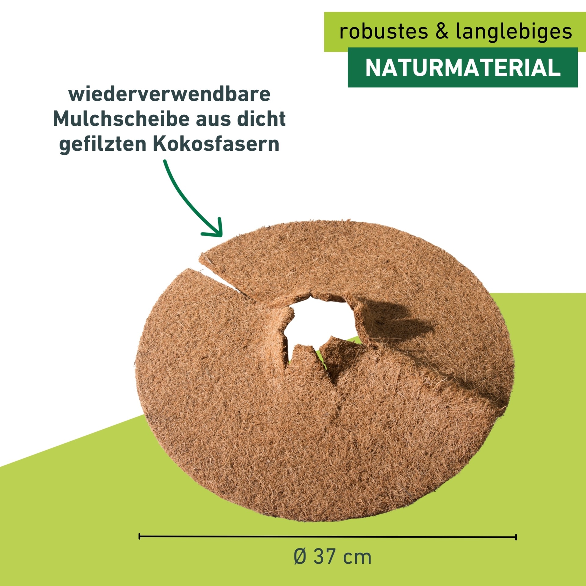 Windhager Winterschutzvlies »Cocodisc, Frostschutz Mulchscheibe für Pflanzen« 1 Stk. tlg. Kälteschutz aus Kokosfasern, erhältlich mit Ø 37 cm oder 60 cm