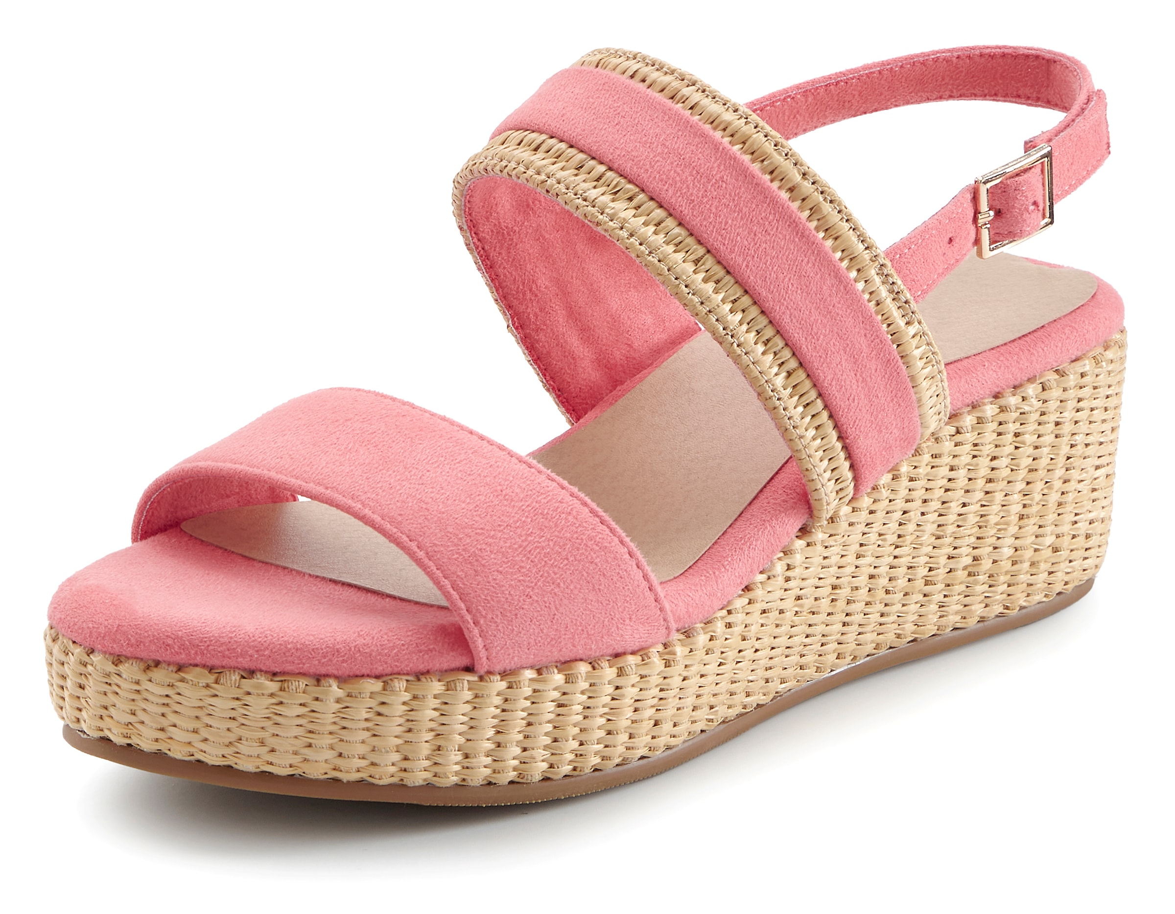 Beachtime by Lascana Sandalette »Sommerschuh, Sandale, offener Schuh, Keilsandalette,«  NEU mit Keilabsatz VEGAN