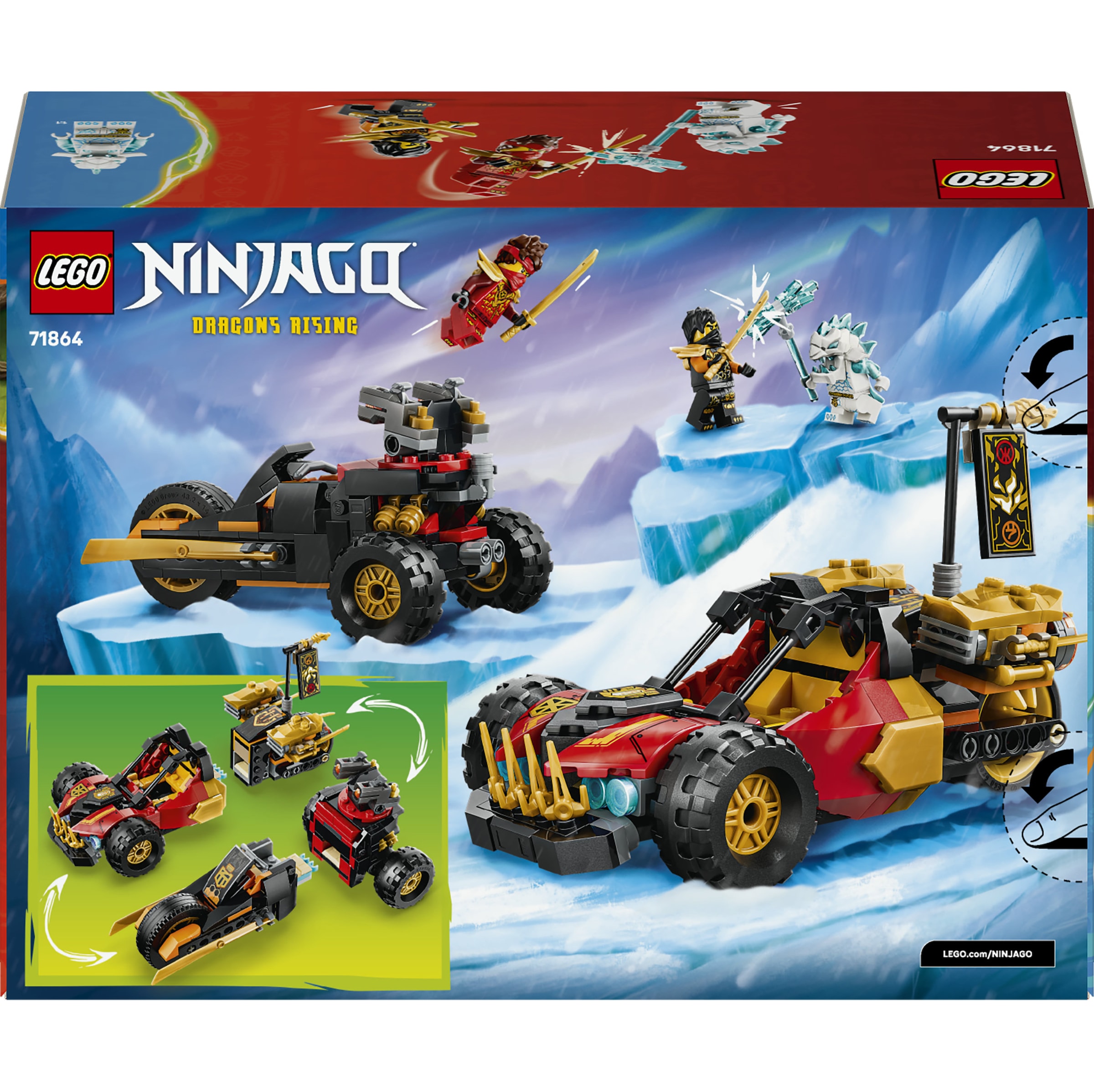 LEGO® Konstruktionsspielsteine »Kais und Coles Kombi-Flitzer (71864), LEGO Ninjago« Made in Europe