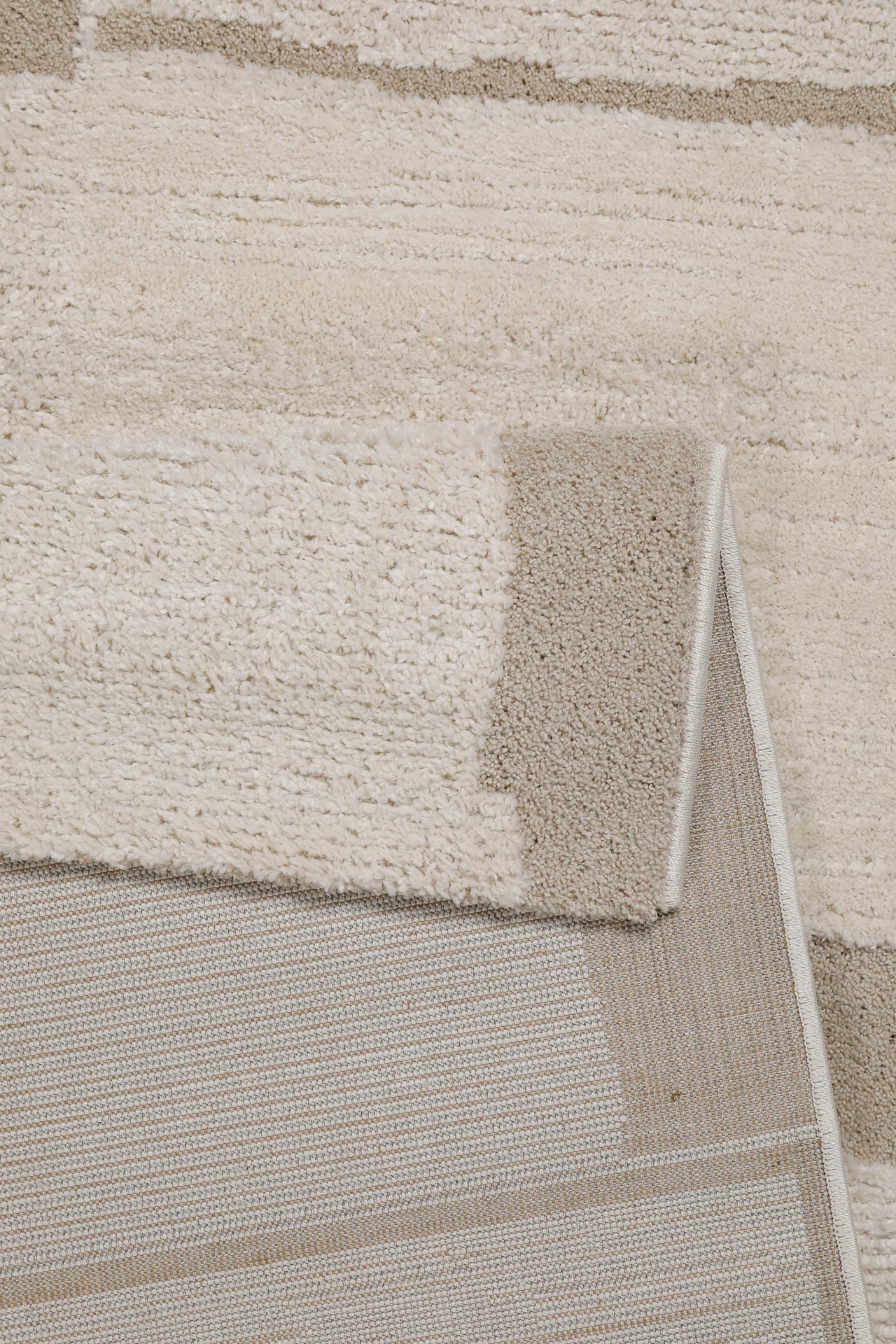 Wecon home Teppich »Ingvar« rechteckig 18 mm Höhe Gewebt, Hoch-Tief, pflegeleicht, kariertes Design, Scandi, Wohnzimmer