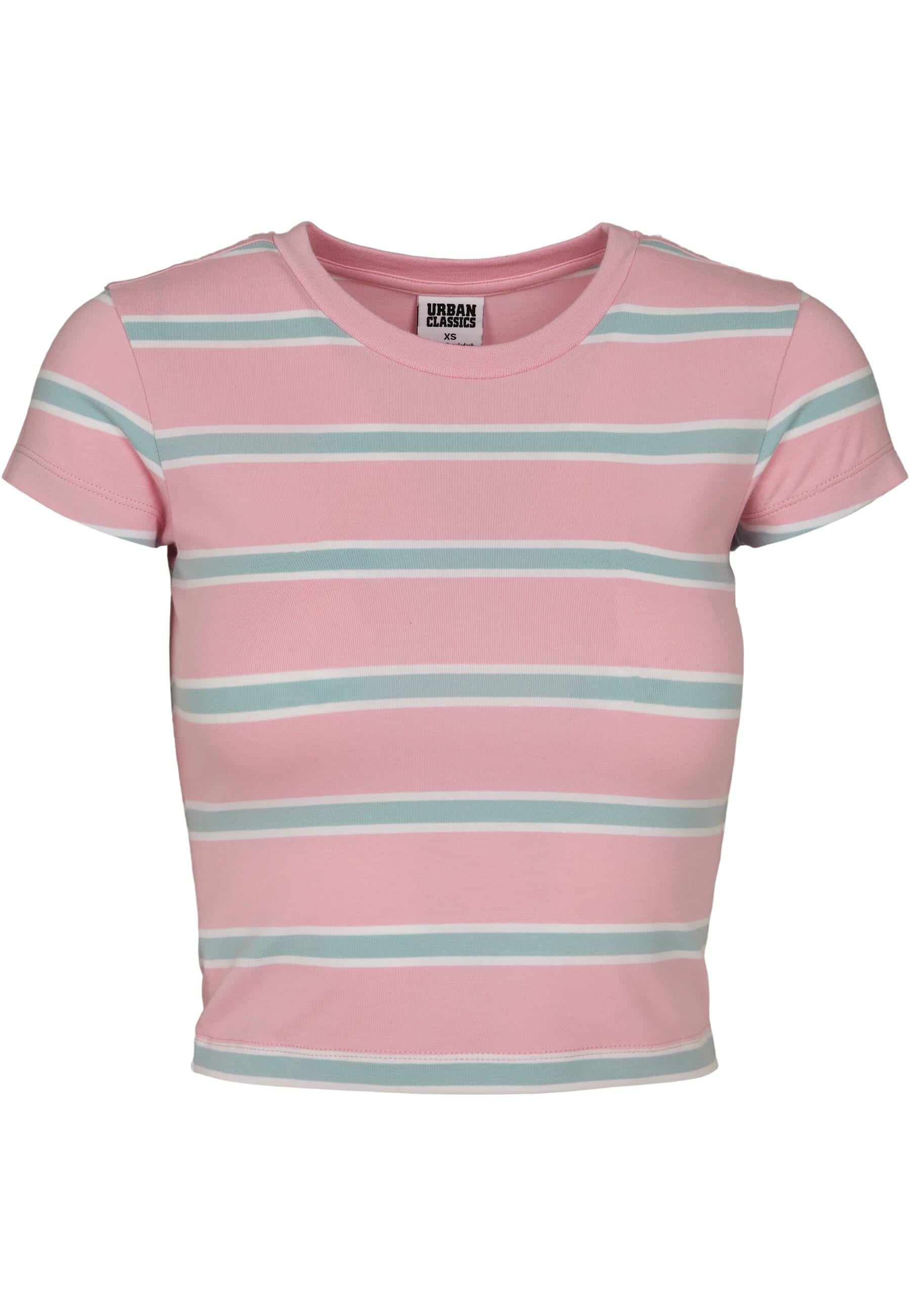 URBAN CLASSICS T-Shirt »Urban Classics Damen Ladies Stripe Cropped Tee« 1 Stk.