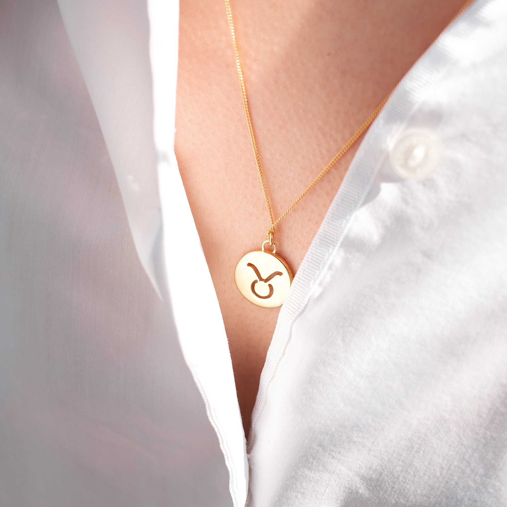4. Bild von CAÏ Kette mit Anhänger »Löwe Sternzeichen 925/- Sterling Silber vergoldet«