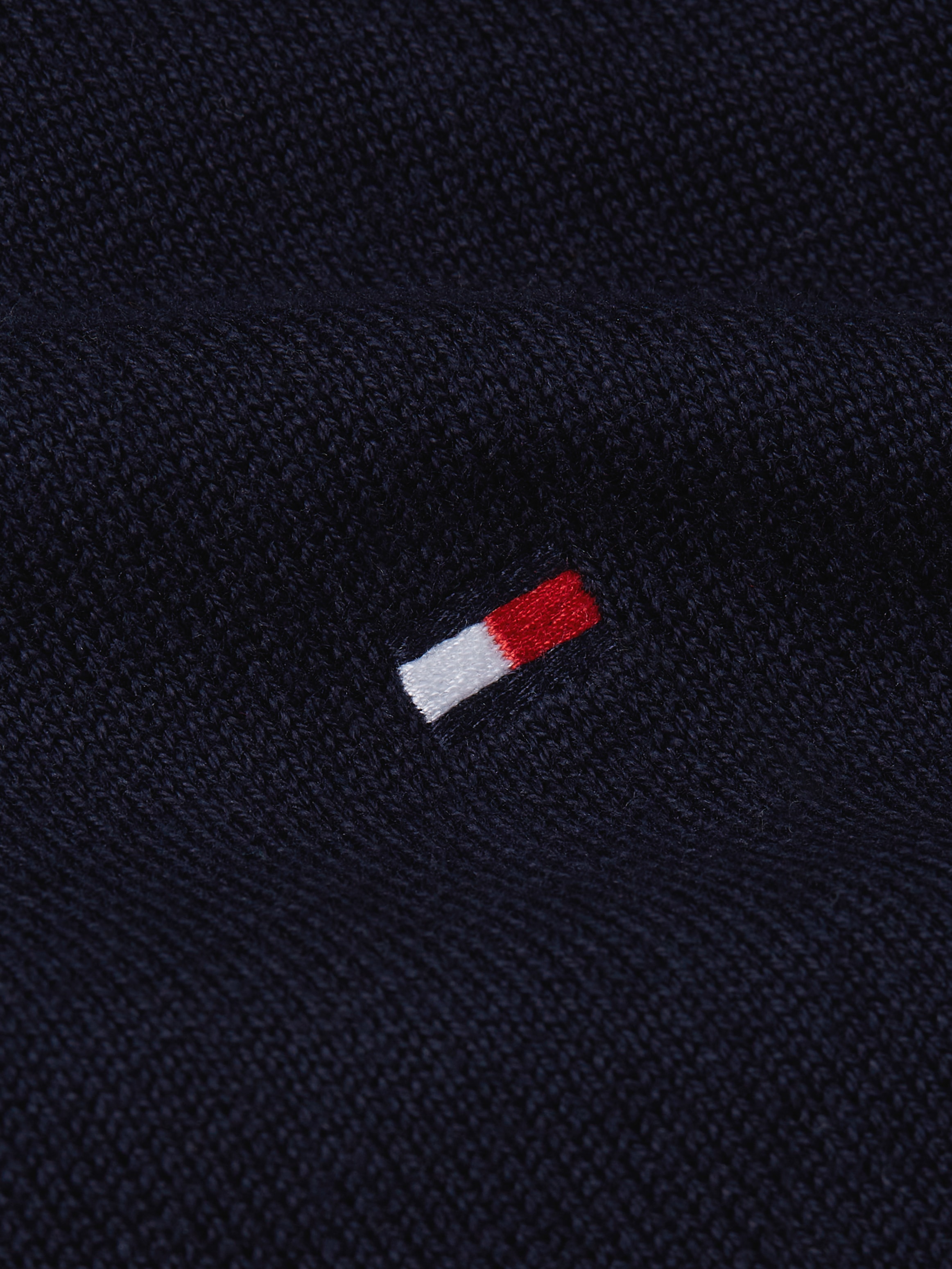 Tommy Hilfiger Strickjacke »ESSENTIAL COTTON ZIP THRU«, mit Logostickerei