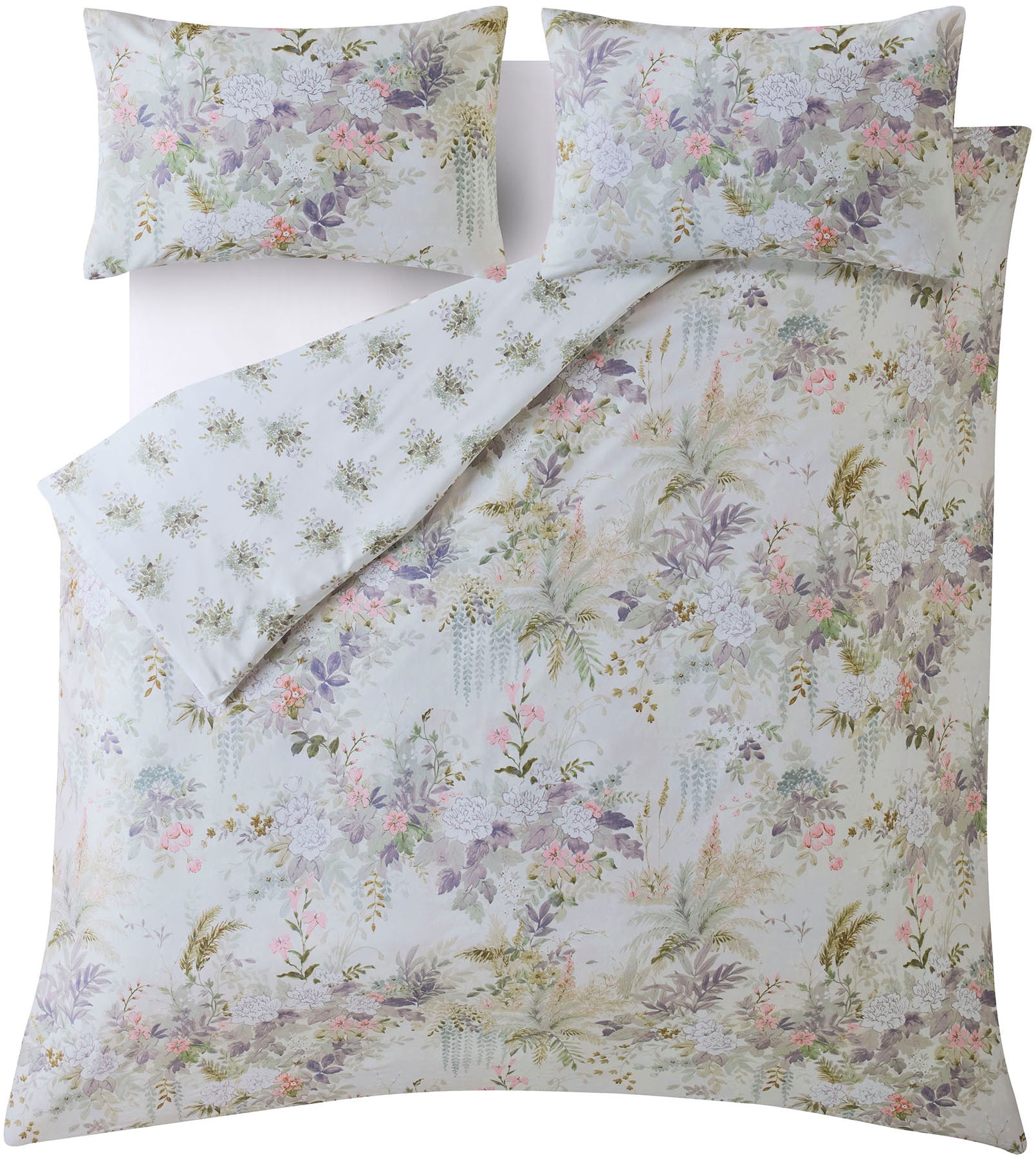 LAURA ASHLEY Bettwäsche »Baumwoll Satin,« 3 tlg. tlg. günstig online kaufen