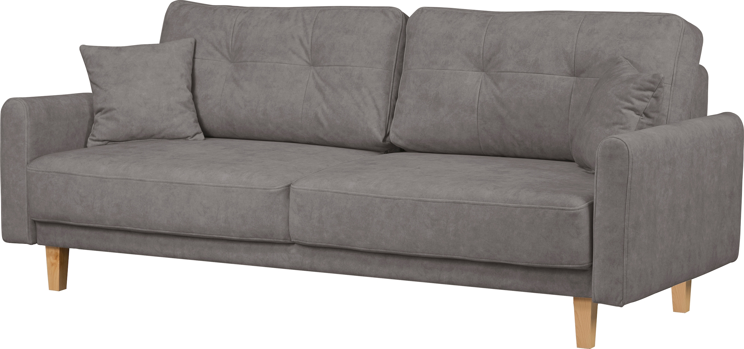 Home affaire 3-Sitzer »TRIPLO optionale Schlafsofa mit Bettkasten, Maße B/T/H: 215/100/89 cm«, Wahlweise Bettfunktion - Liegefläche 145x191 cm, Rücken-, Zierkissen
