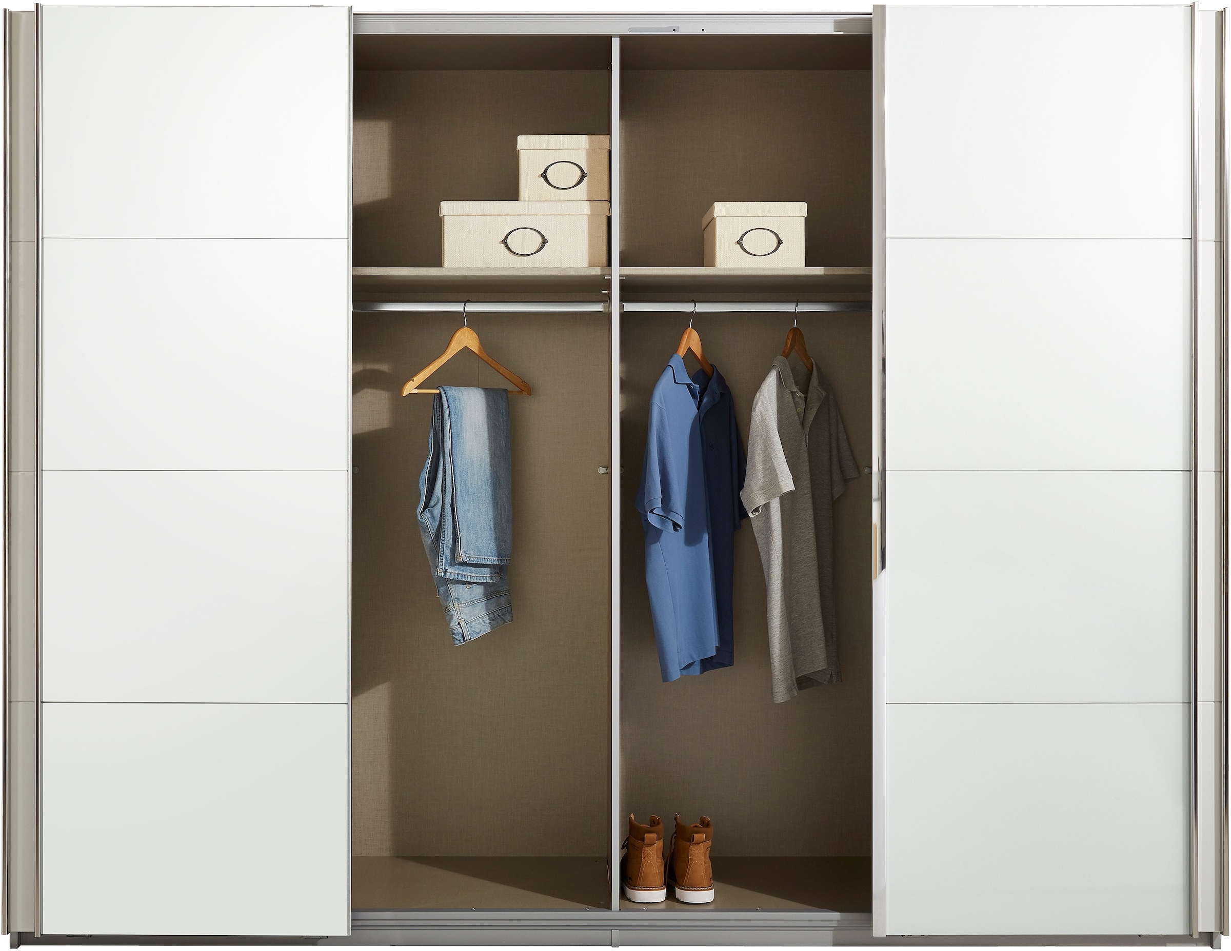 rauch Schwebetürenschrank, mit Synchronöffnung