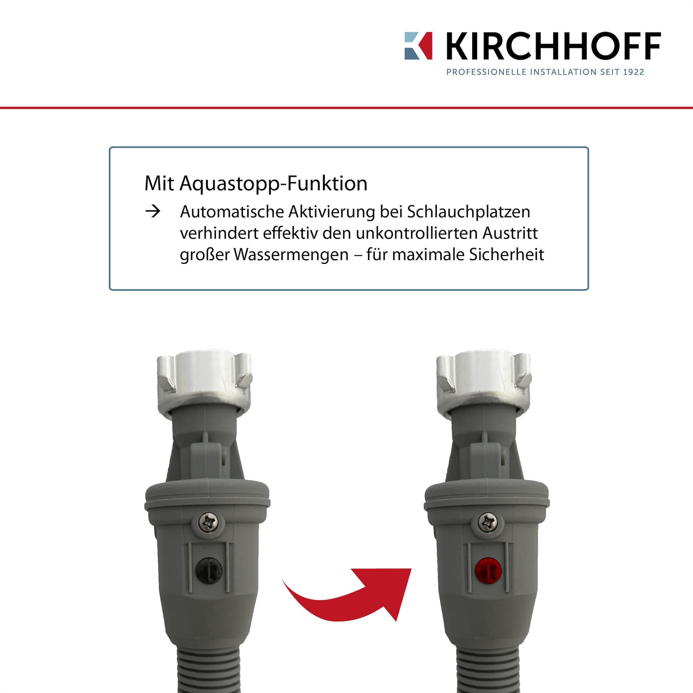 Kirchhoff Zulaufschlauch, Sicherheits-Zulaufschlauch, 3/4"IG x 2 m x 3/4"IG, 10bar/90°C