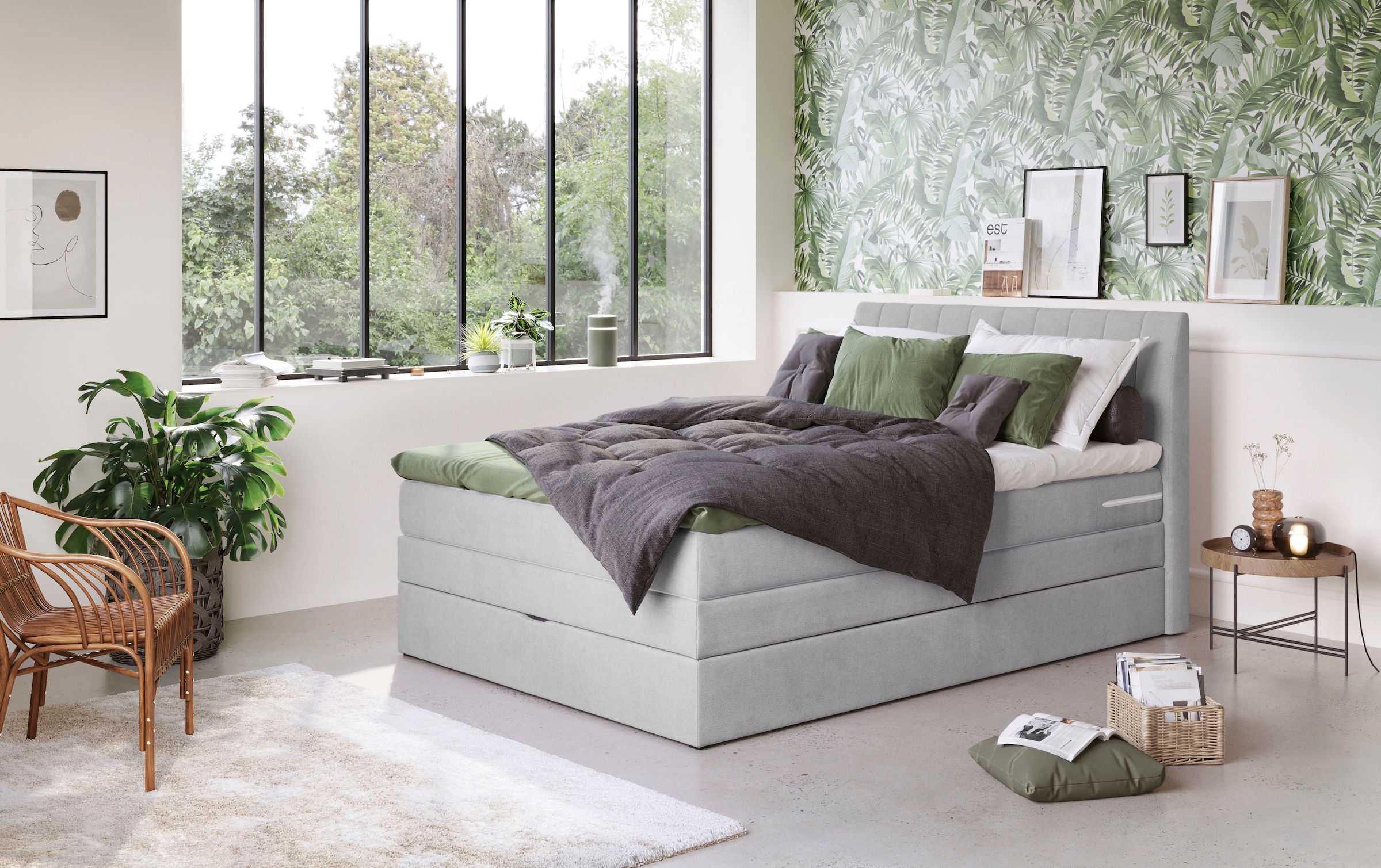 COTTA Boxspringbett »Shark inkl. Bettkasten und Topper«, erhältlich in den Breiten 140x200cm, 160x200cm und 180x200cm