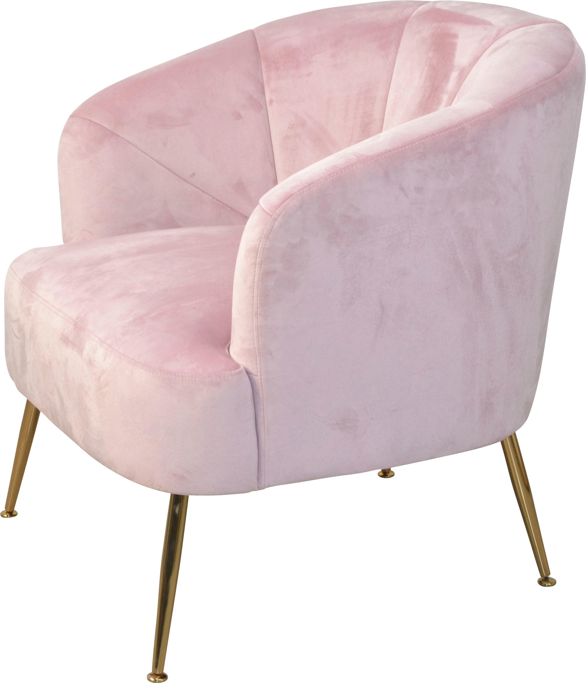 HOFMANN LIVING AND MORE Sessel, Beine aus Stahlrohr, goldfarben lackiert, S günstig online kaufen