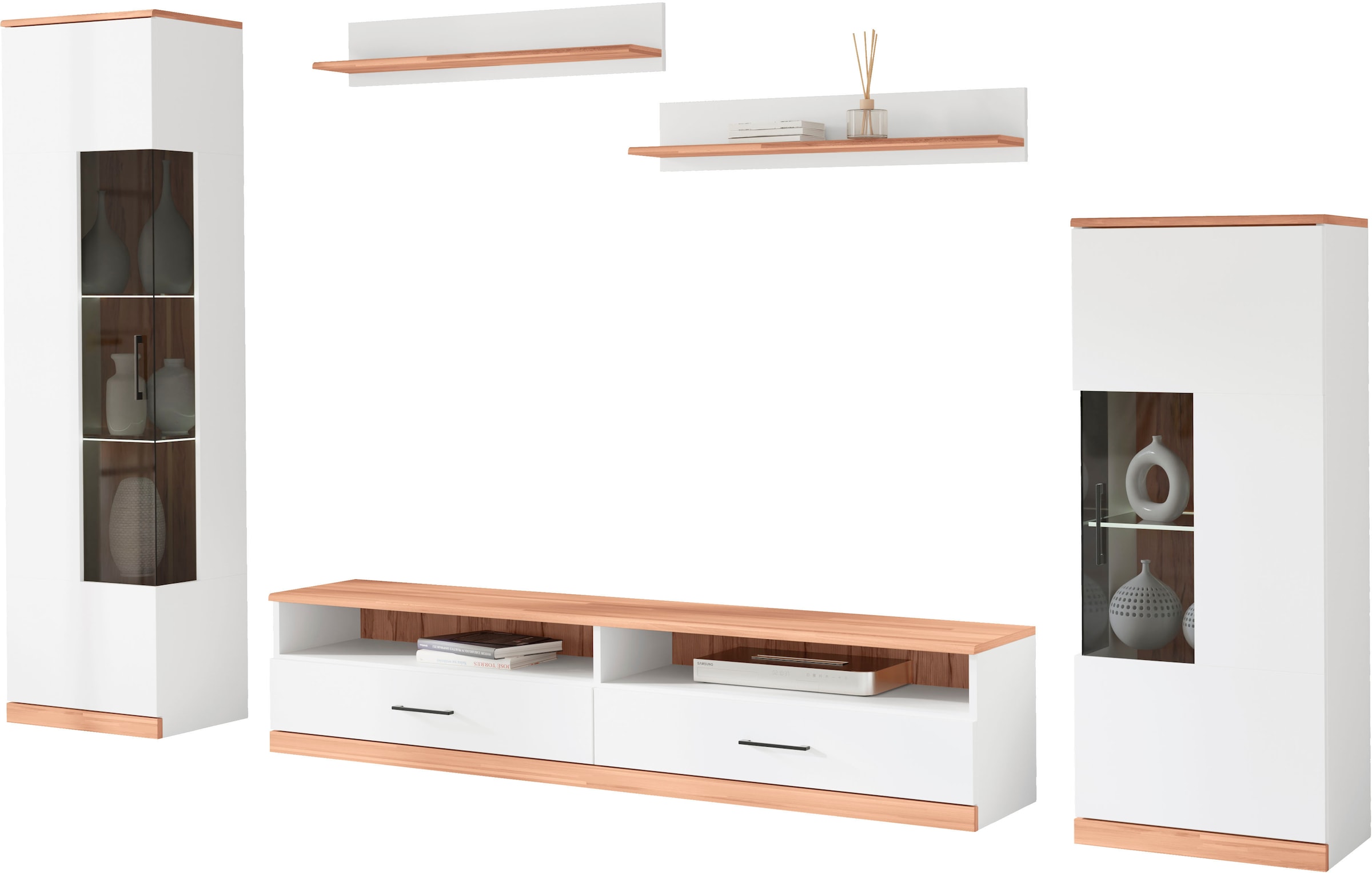 Home affaire Wohnwand »Ribe Wohnwand Set-5 St.« Set, 5 Stk. tlg.