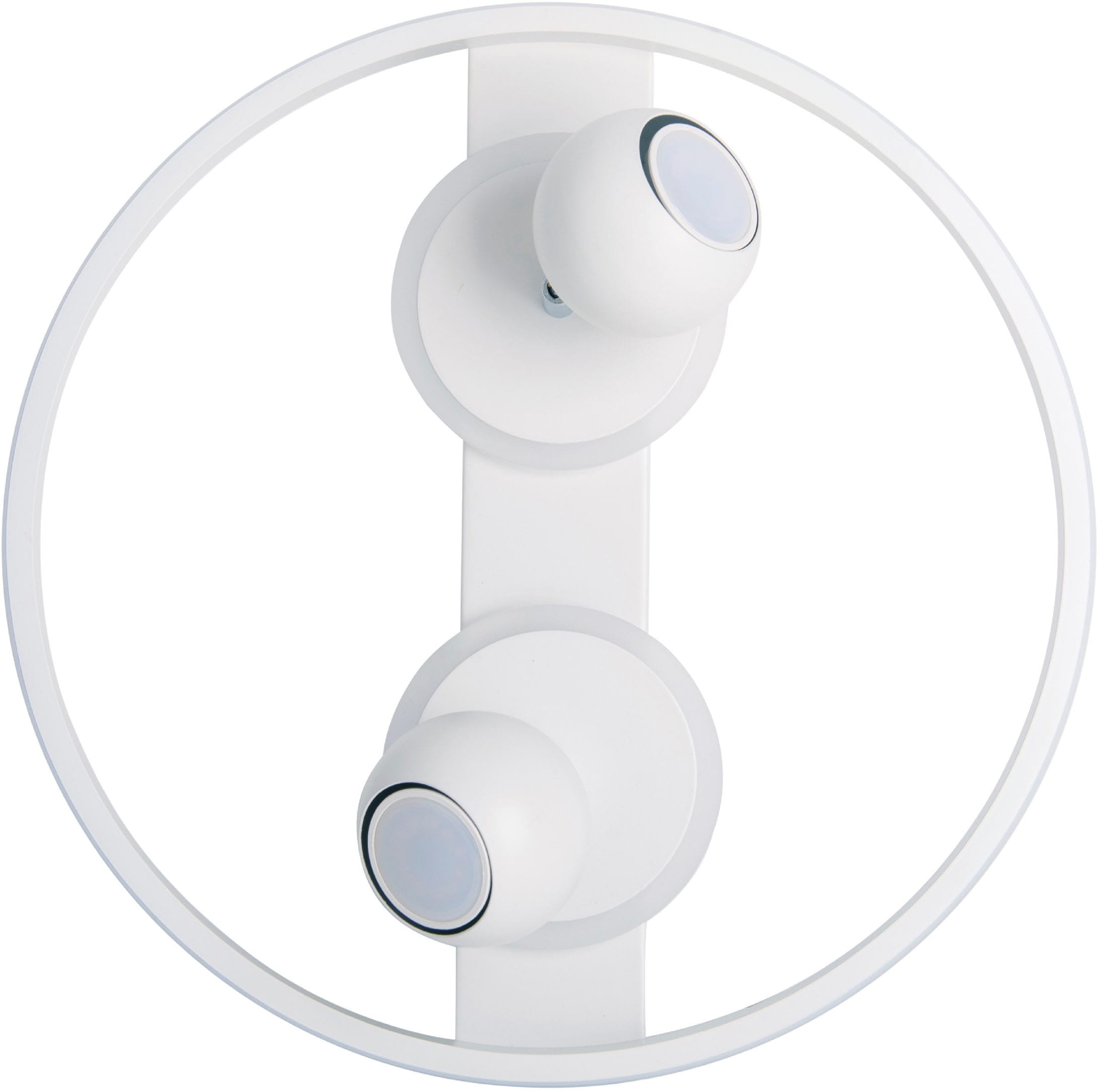 näve LED Deckenleuchte »"Ronda"« GU10 1 Stk. Warmweiß mattweiß, 2 kugelförmige bewegliche Spots GU 10, LED Leuchtringe