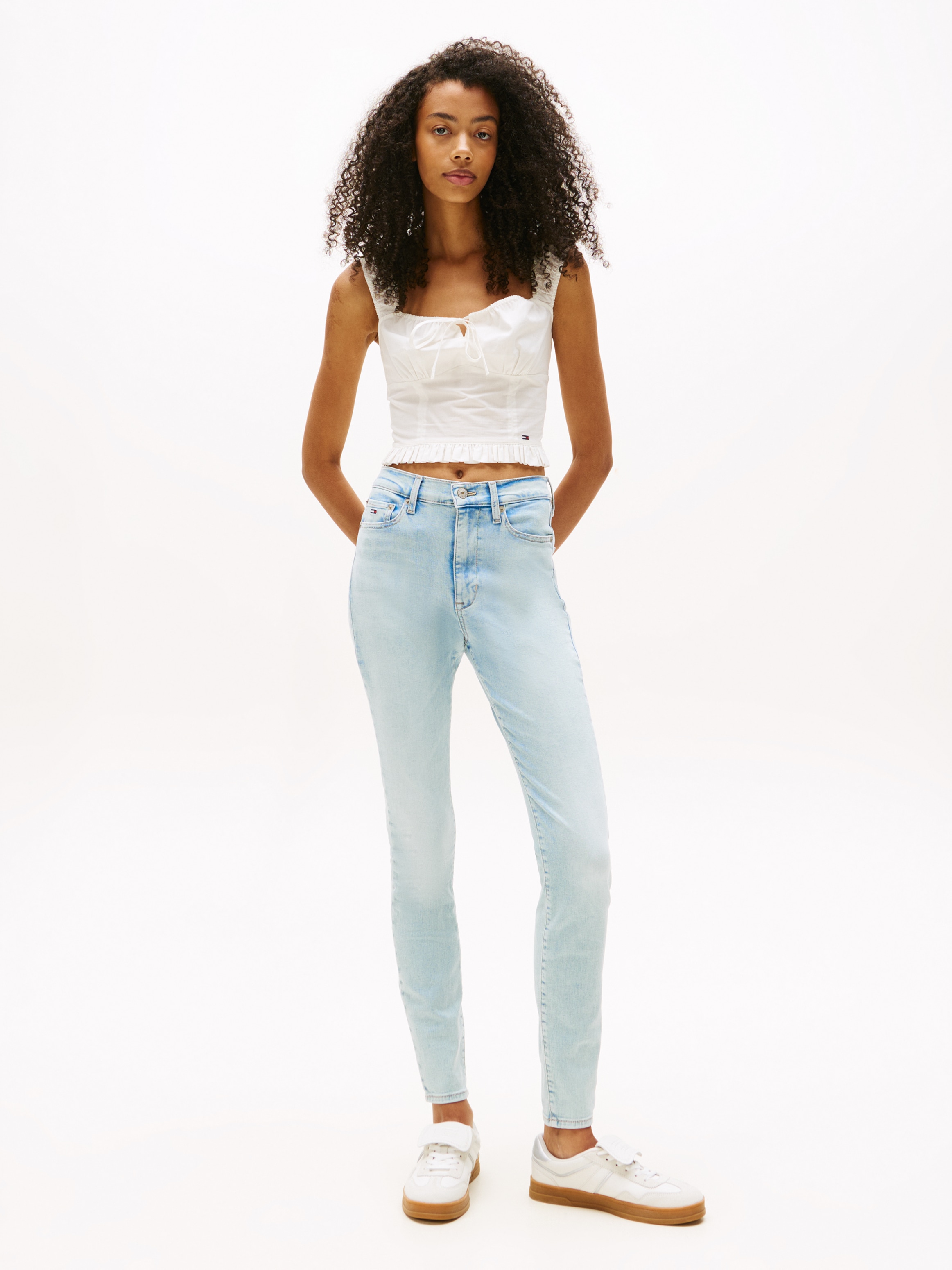 Tommy Jeans Skinny-fit-Jeans »Sylvia High Rise Skinny«, in Knöchellänge, in blauer Waschung