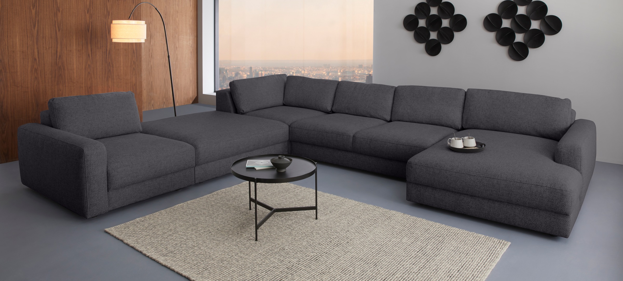 Places of Style Wohnlandschaft »Bloomfield, U-Form«, In verschiedenen Größen bestellbar