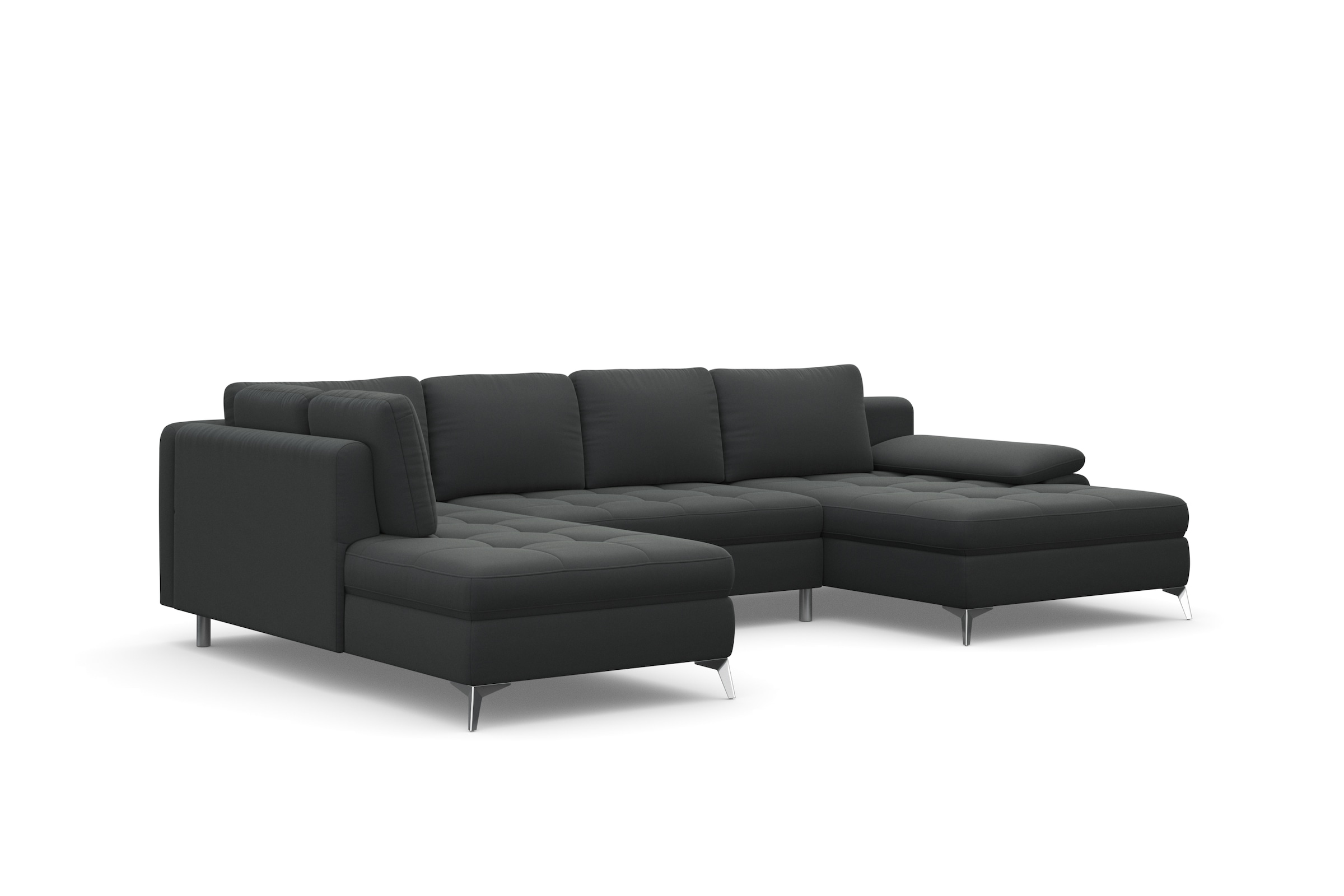 sit&more Wohnlandschaft »Latigo U-Form«, mit Recamiere, wahlweise mit Bettfunktion und Bettkasten