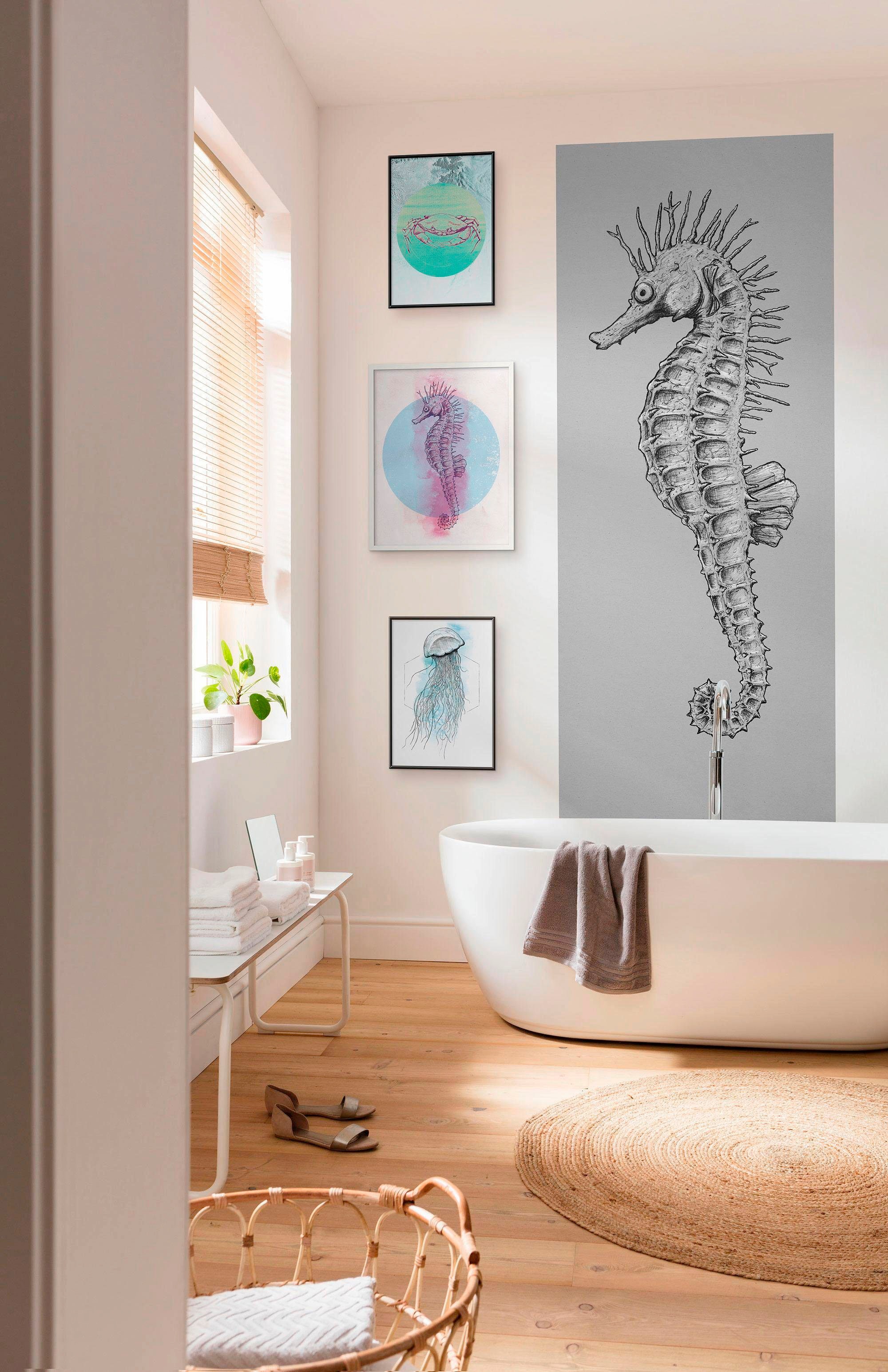 Komar Bild »Jellyfish Watercolor«, Tiere, (1 St.), Wandbild zur Dekoration - ohne Rahmen