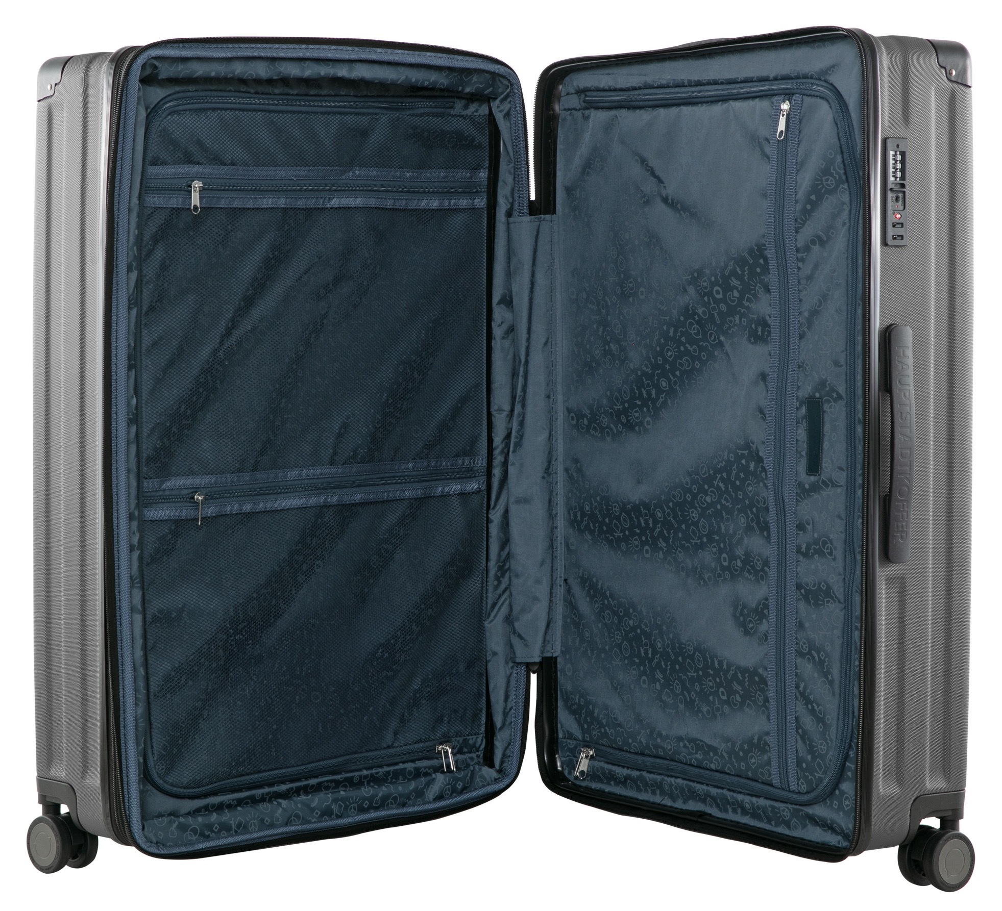 Hauptstadtkoffer Hartschalen-Trolley »Q-Damm, verschiedene Farben und Größen«, 4 Rollen, Hartschalenkoffer Reisekoffer Trolley mit TSA-Schloss