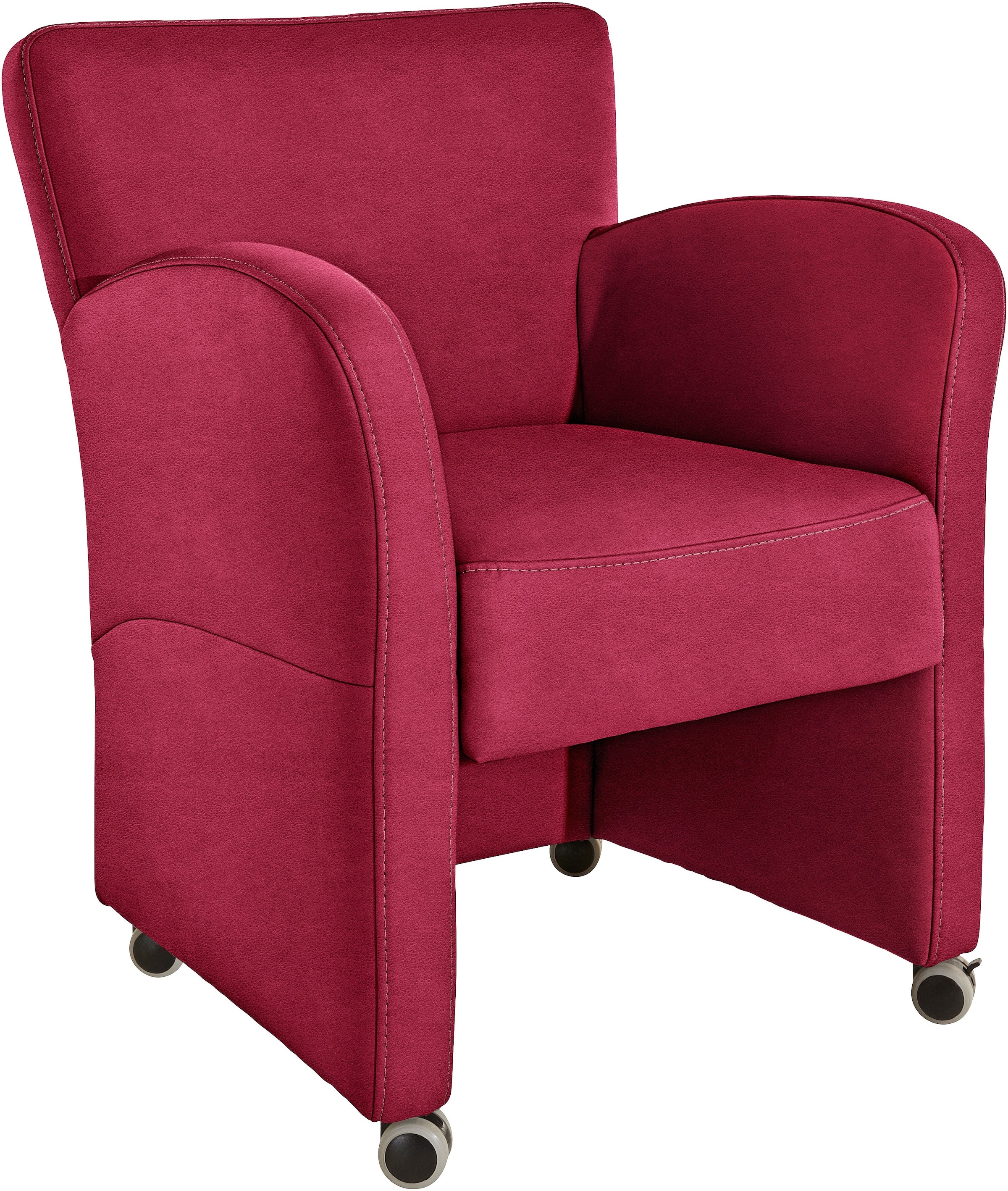 exxpo - sofa fashion Sessel »Cortado, Loungesessel auf Rollen, schmale Arml günstig online kaufen