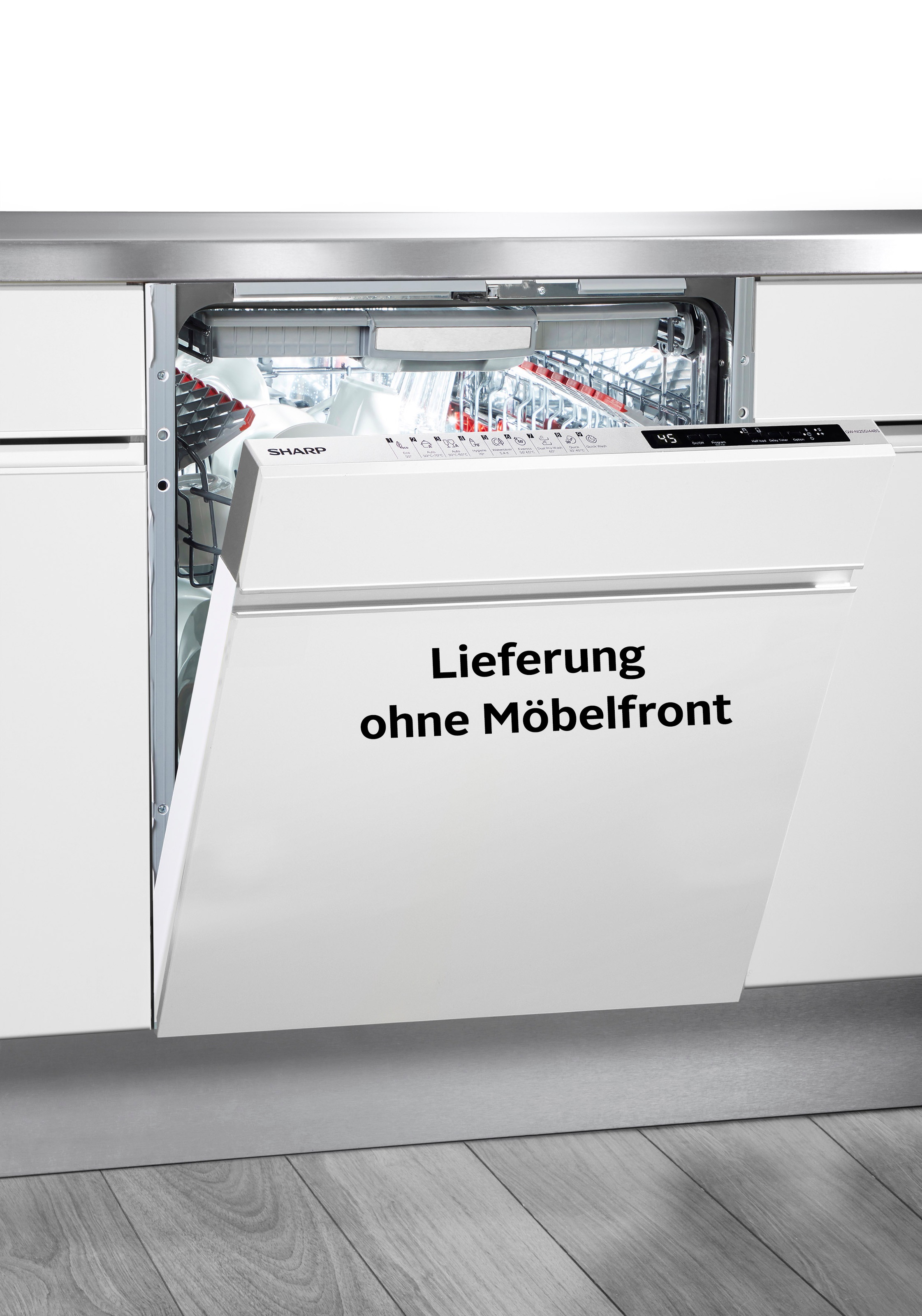 Sharp vollintegrierbarer Geschirrspüler »QW-NI25GI44BS-DE«, 14 Maßgedecke günstig online kaufen