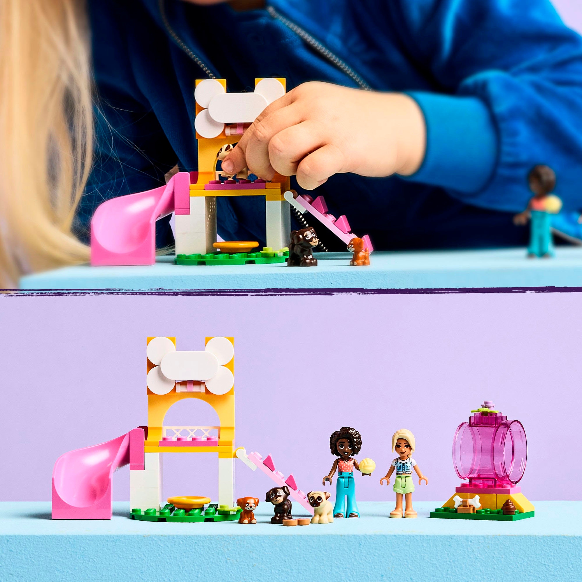 LEGO® Konstruktionsspielsteine »Welpenspielplatz (42665), LEGO Friends«, (66 St.), Made in Europe