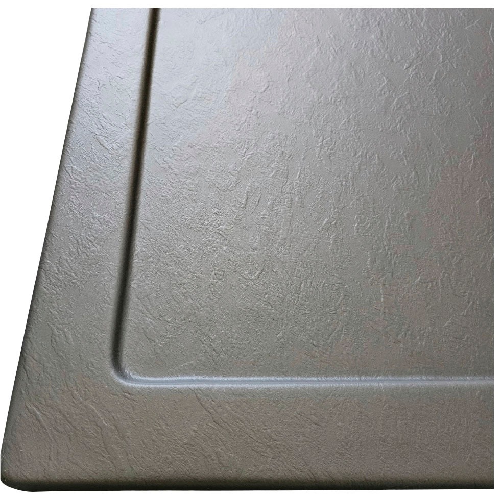 Sanotechnik Eckduschwanne, mit Steineffekt, LxBxH: 80x80x4 cm