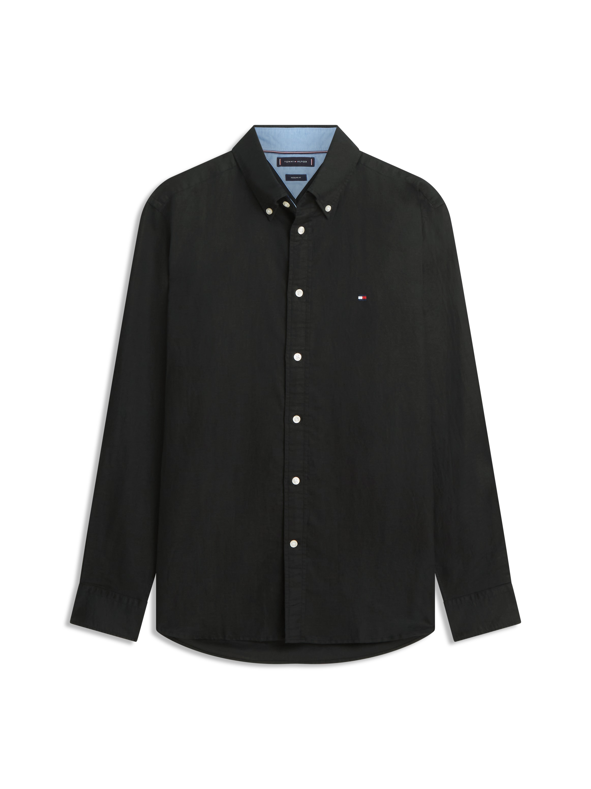 Tommy Hilfiger Langarmhemd »LINEN BLEND SOLID BTD« Regular Fit Leinen