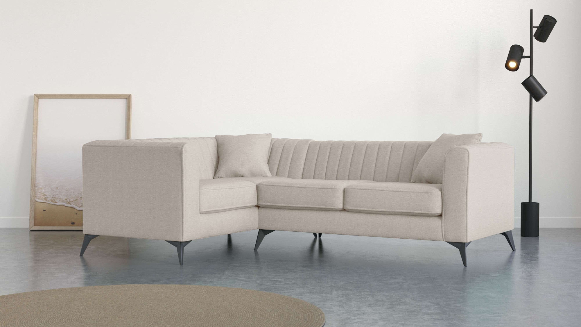 Places of Style Ecksofa »MATTHEW B/T/H: 240/167/74 cm«, L-Form, Steppung im günstig online kaufen