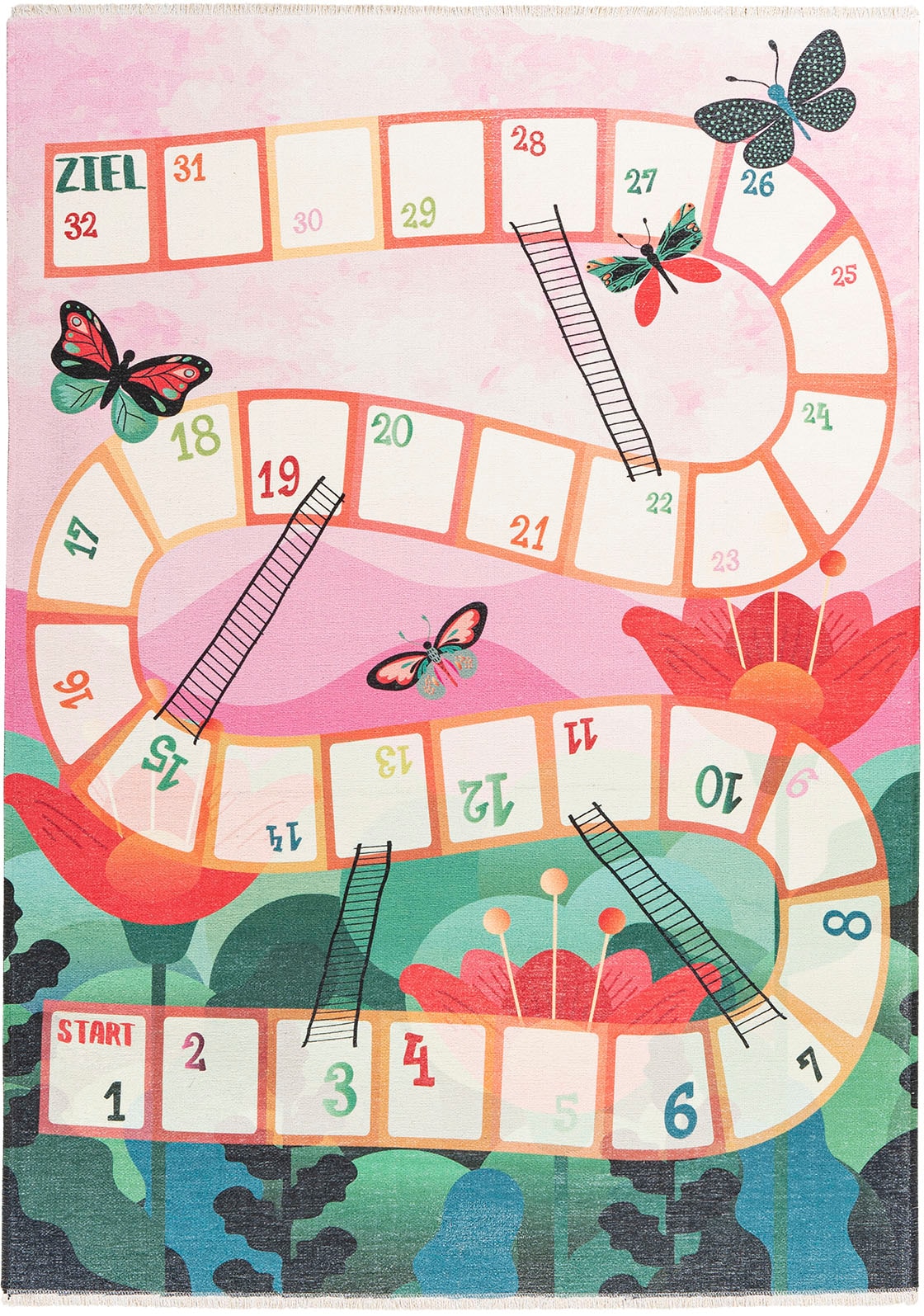 Obsession Kinderteppich »My Greta 620«, rechteckig, 6 mm Höhe, Kurzflor, Spielteppich, mit Fransen, Kinderzimmer