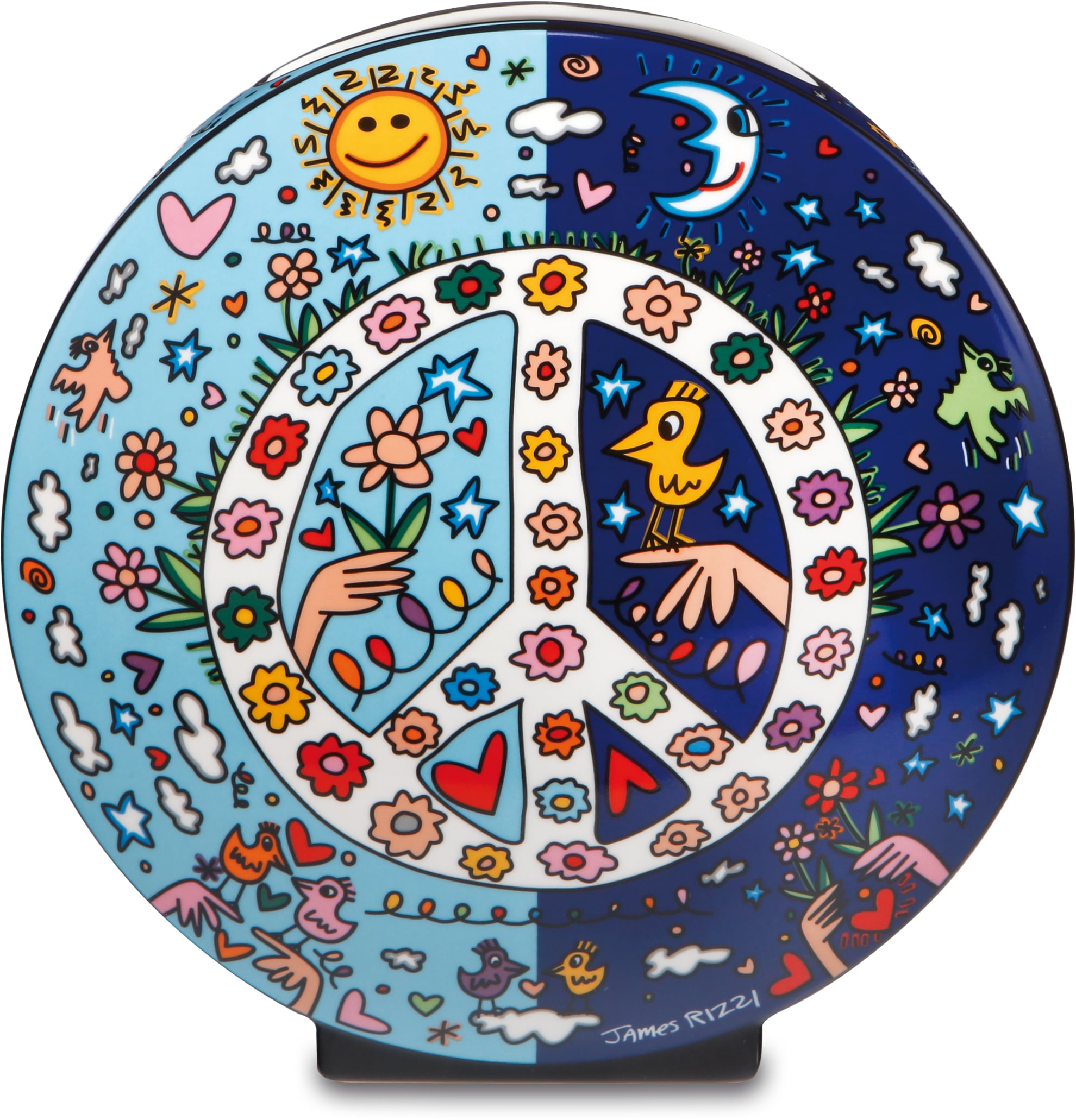 Goebel Tischvase »Vase James Rizzi - "Give Peace a Chance"«, (1 St.), aus P günstig online kaufen