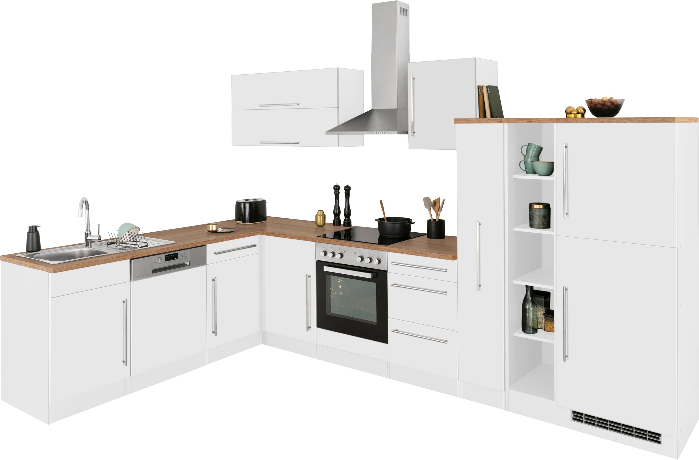 KOCHSTATION Winkelküche "KS-Samos", Stellbreite 340/120 cm, wahlweise mit E günstig online kaufen