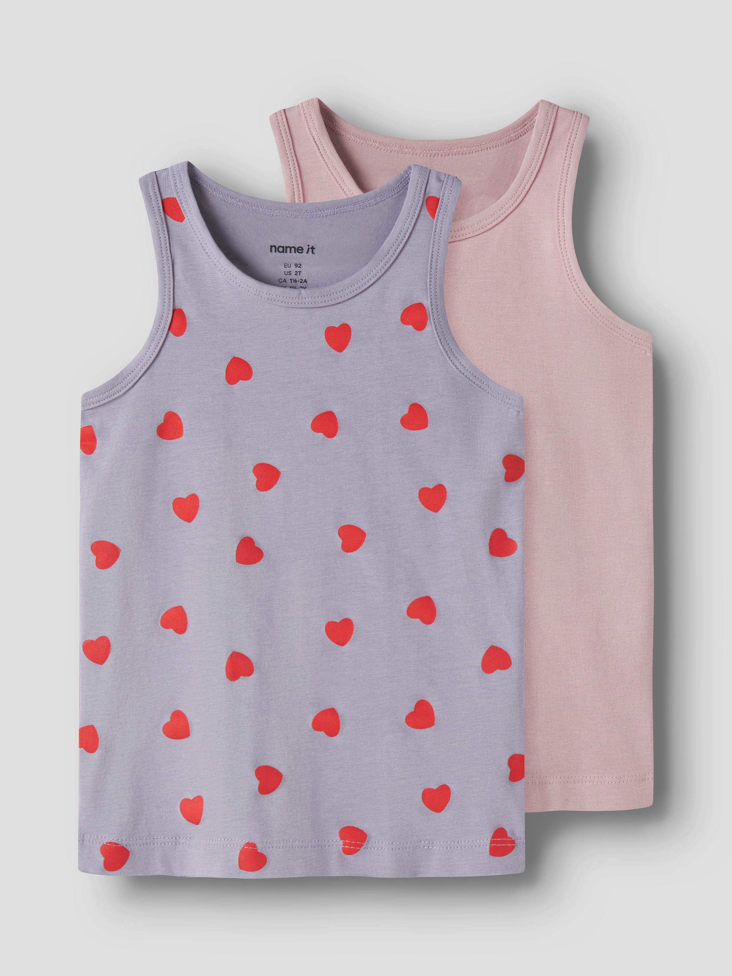 Name It Unterhemd »NMFTANK TOP 2P LAVENDER HEARTS NOOS« Packung, 2 Stk.