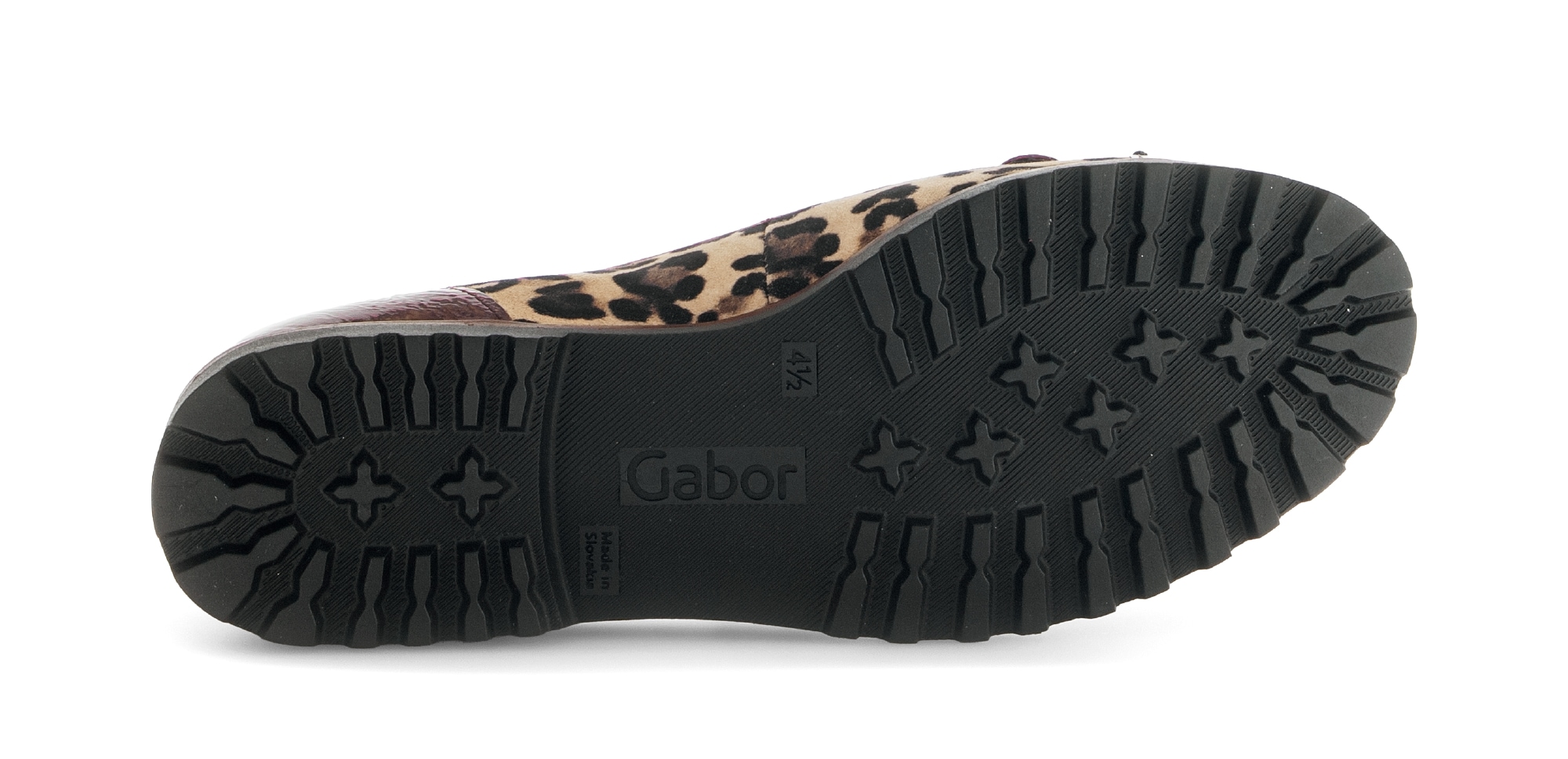 Gabor Ballerina, Blockabsatz, Businessschuh, Schlupfschuh im angesagten Leo-Look