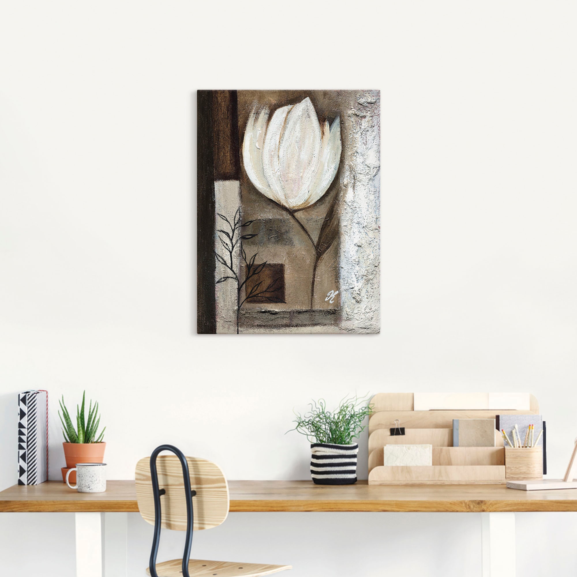 Artland Leinwandbild »Braune Tulpen I«, Blumen, (1 St.), auf Keilrahmen gespannt