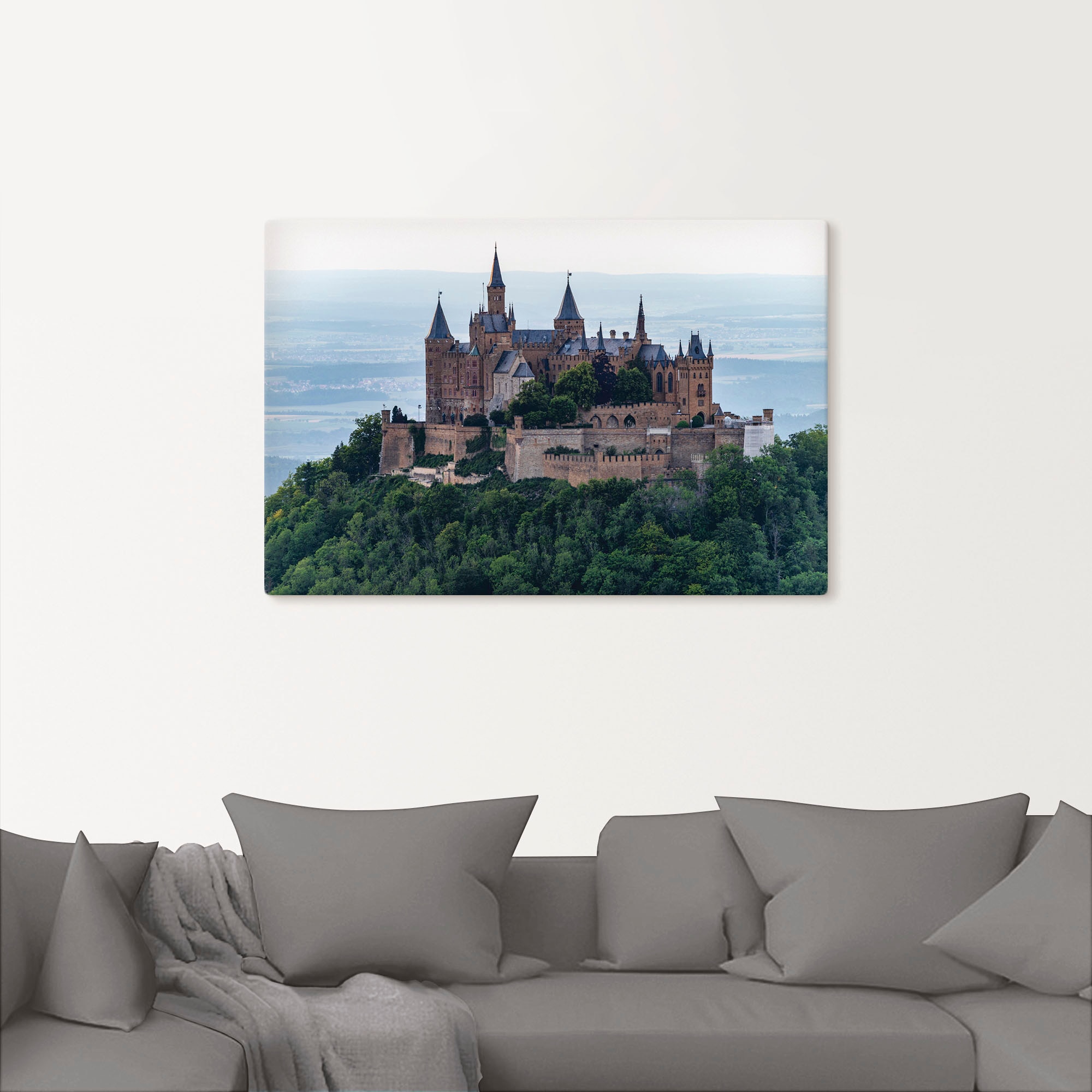 Artland Leinwandbild "Burg Hohenzollern als Nahaufnahme", Gebäude, (1 St.), günstig online kaufen