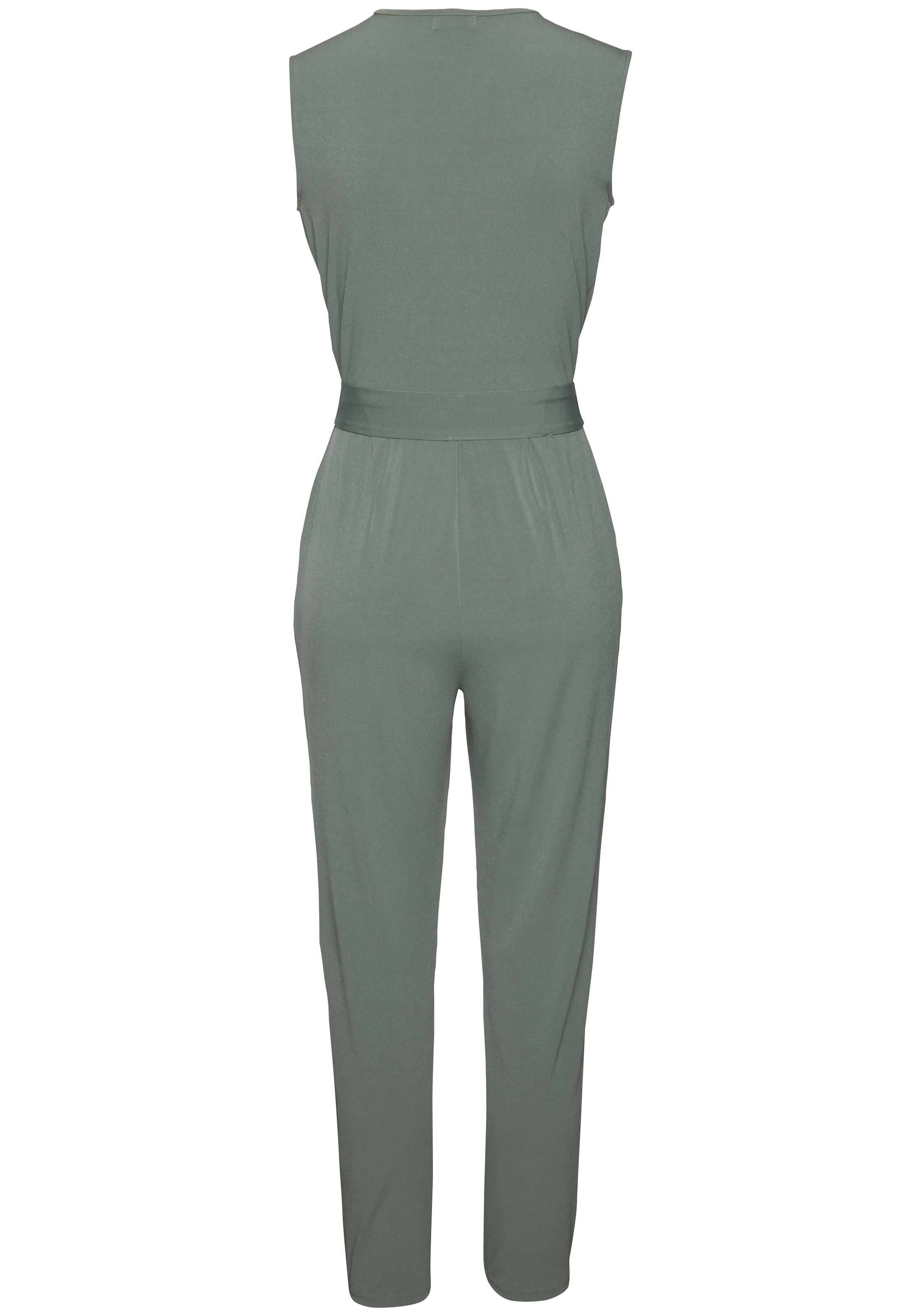 LASCANA Overall, (mit Bindegürtel), aus knitterfreier Ware, eleganter Jumpsuit in Wickeloptik, bügelfrei