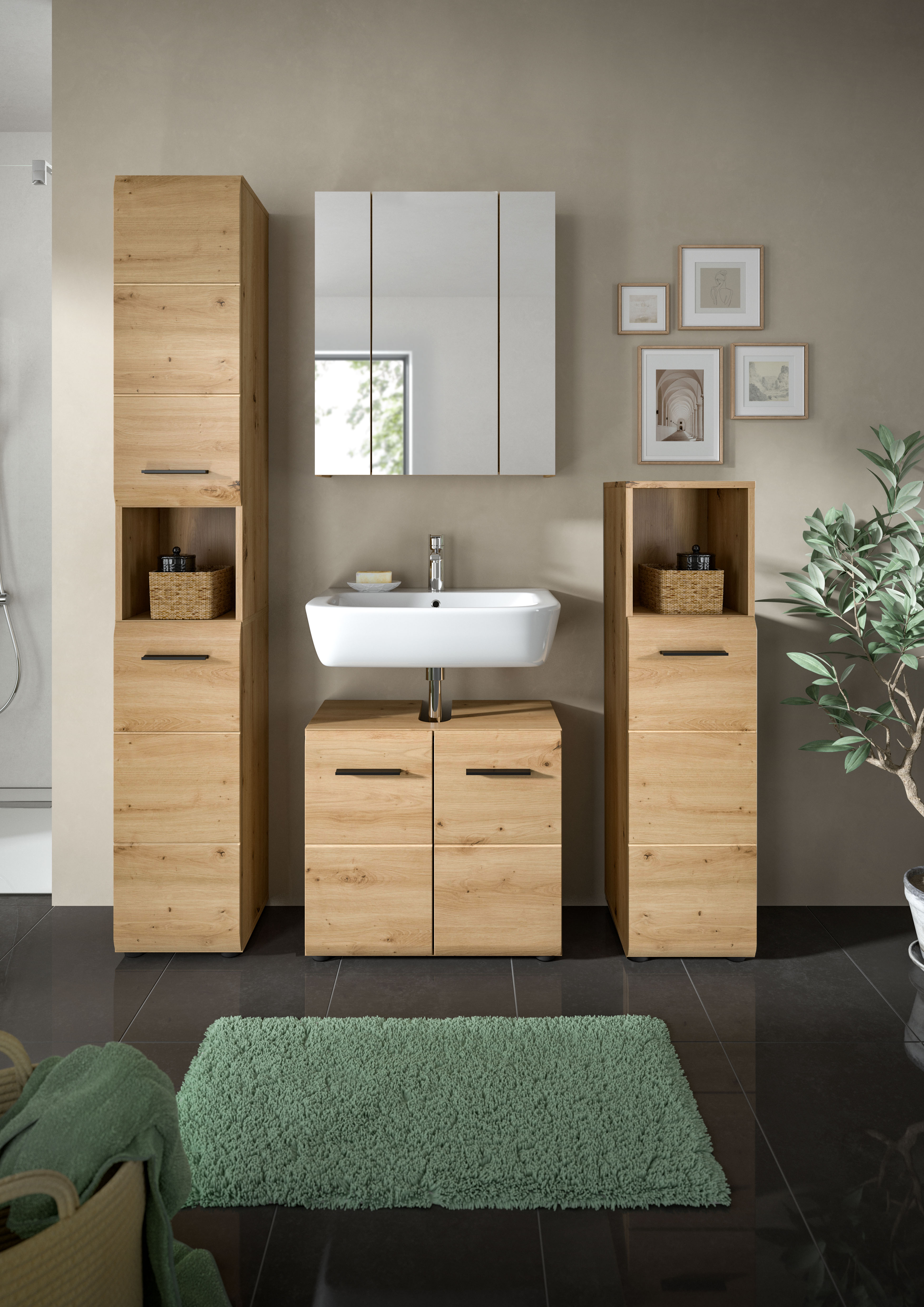 INOSIGN Badezimmer-Set Set, 4 Stk. tlg. Florenz, Badkombination 4-tlg. Arti günstig online kaufen