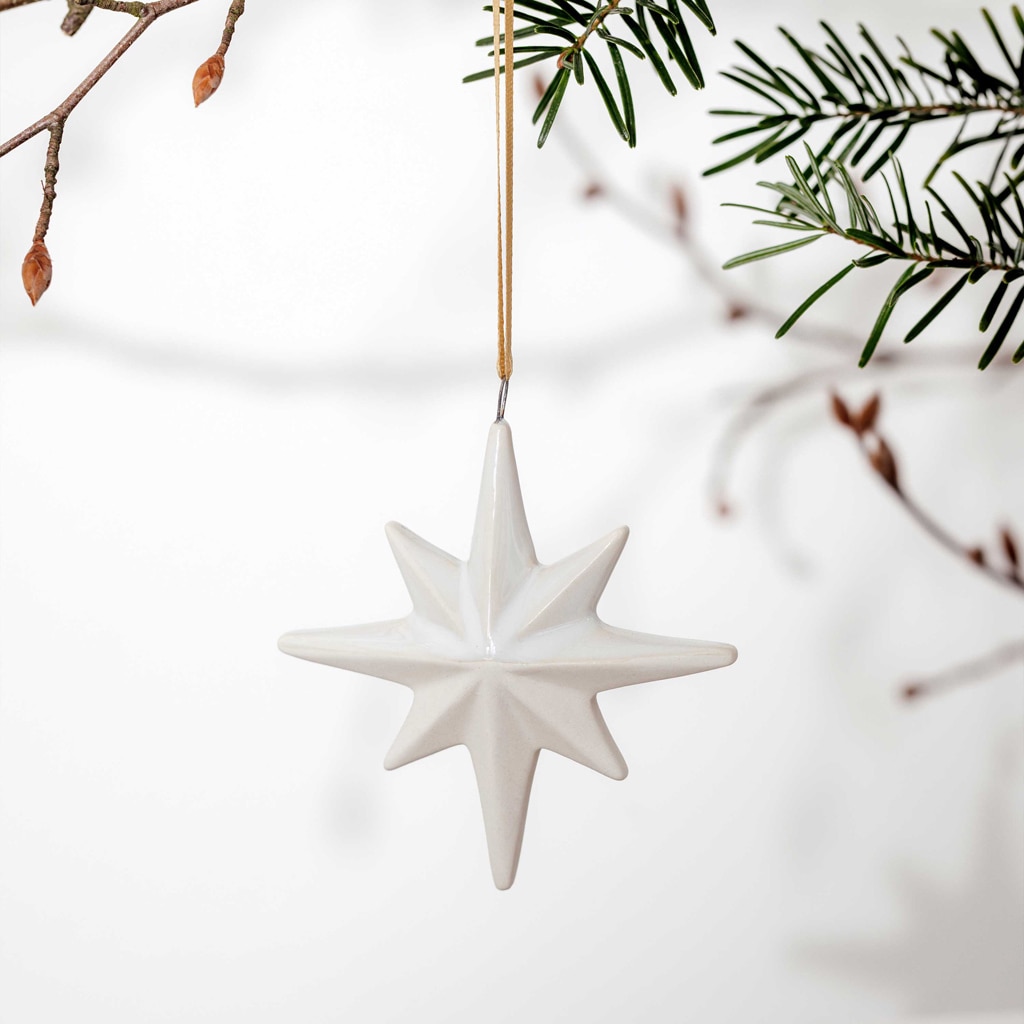 like. by Villeroy & Boch Weihnachtsfigur »Ornamente Stern Winter Glow 6er Set beige«
