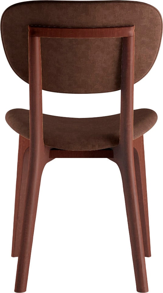 INOSIGN Stuhl »COZY Made in Italy«, (Set), 2 St., Microfaser, Gestell in Buche, Kirsch- oder Nussbaum, Massivholz, Design Stuhl
