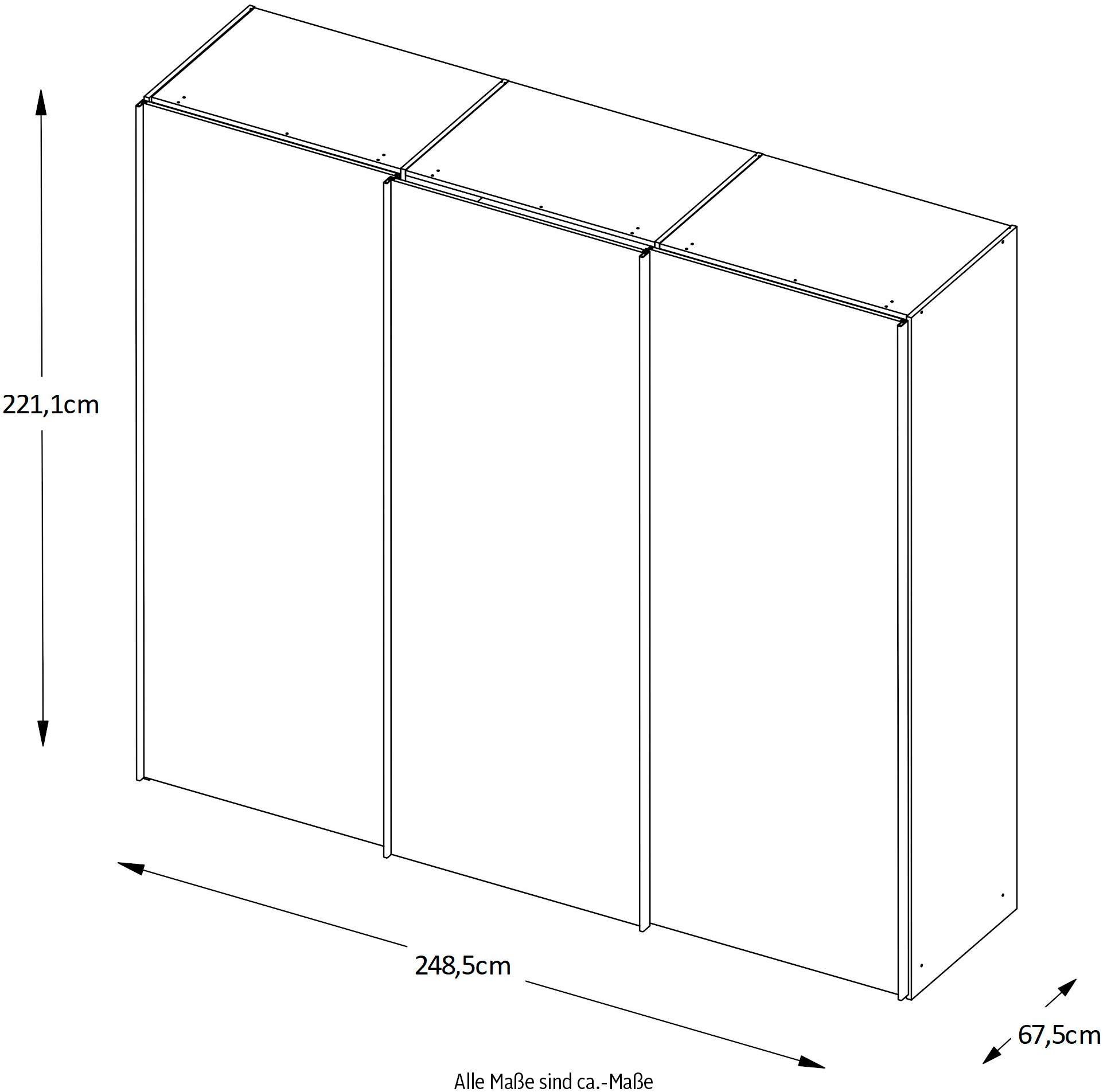 STAUD Schwebetürenschrank »Sinfonie Plus, edles Design in hochwertiger Qualität, Made in Germany« Mit Spiegeltür und vier verschiedenen Ausstattungsvarianten